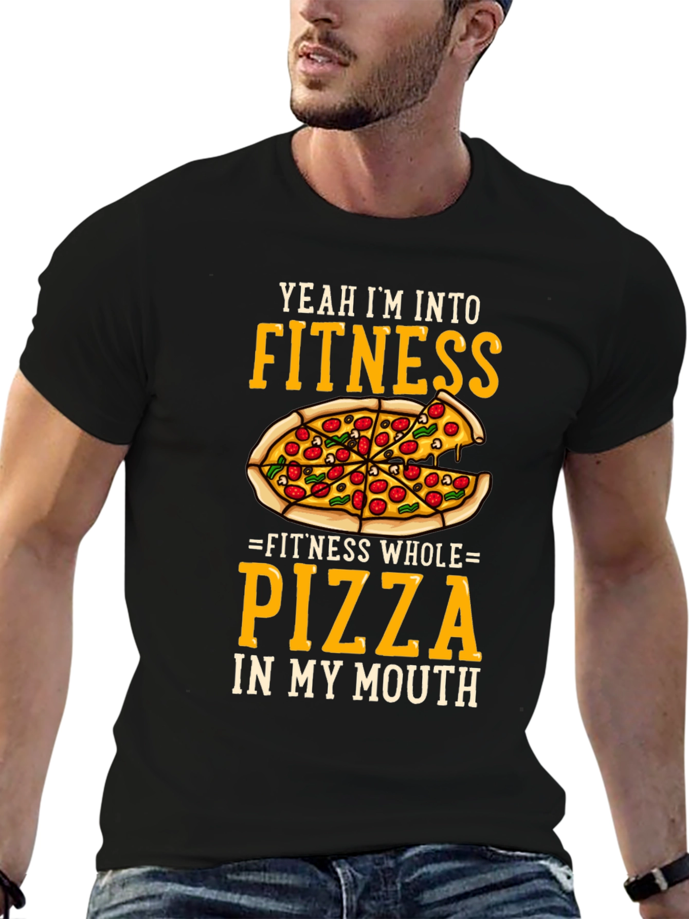 Funny Pizza Fitness T-Shirt