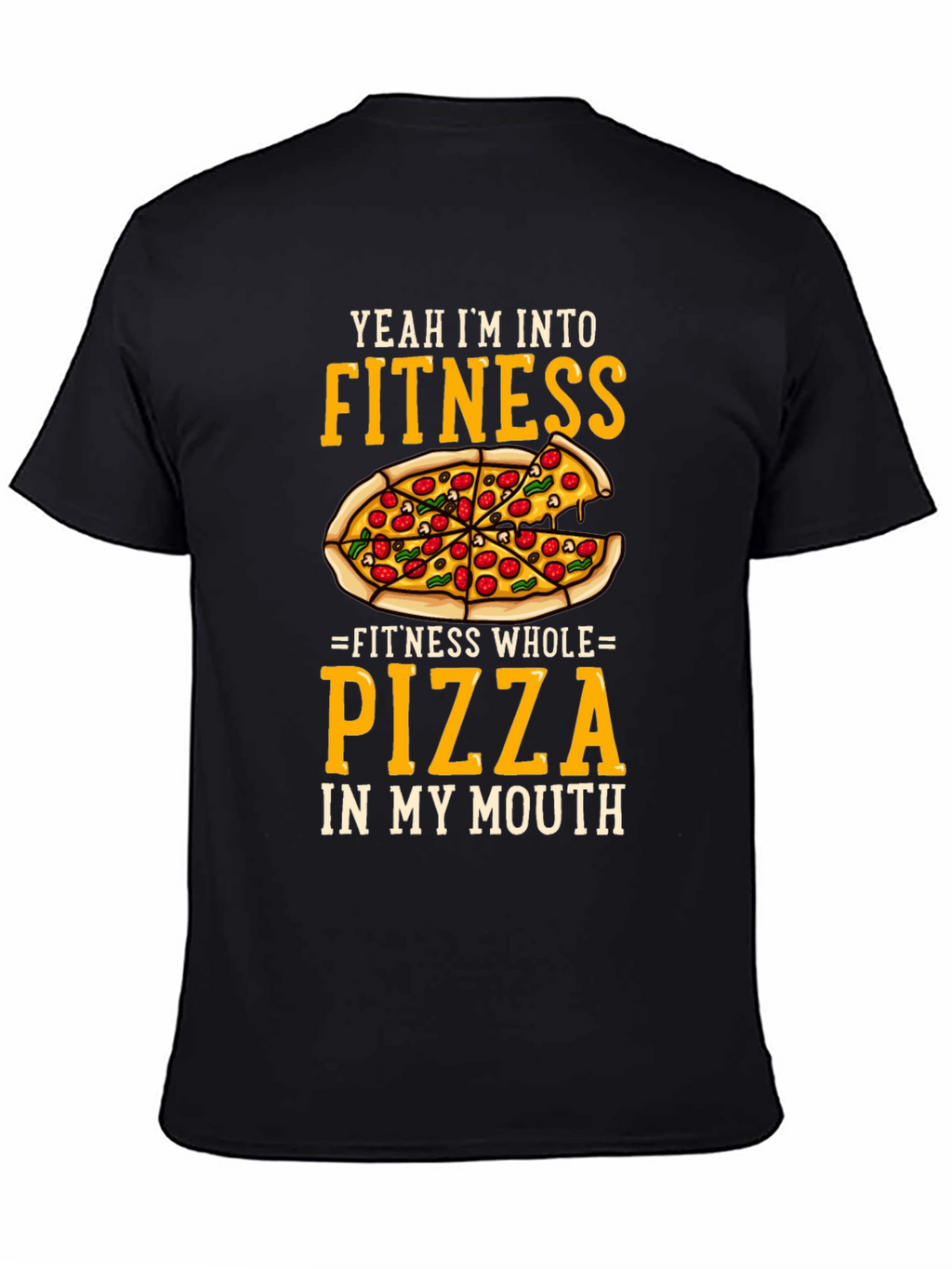 Funny Pizza Fitness T-Shirt