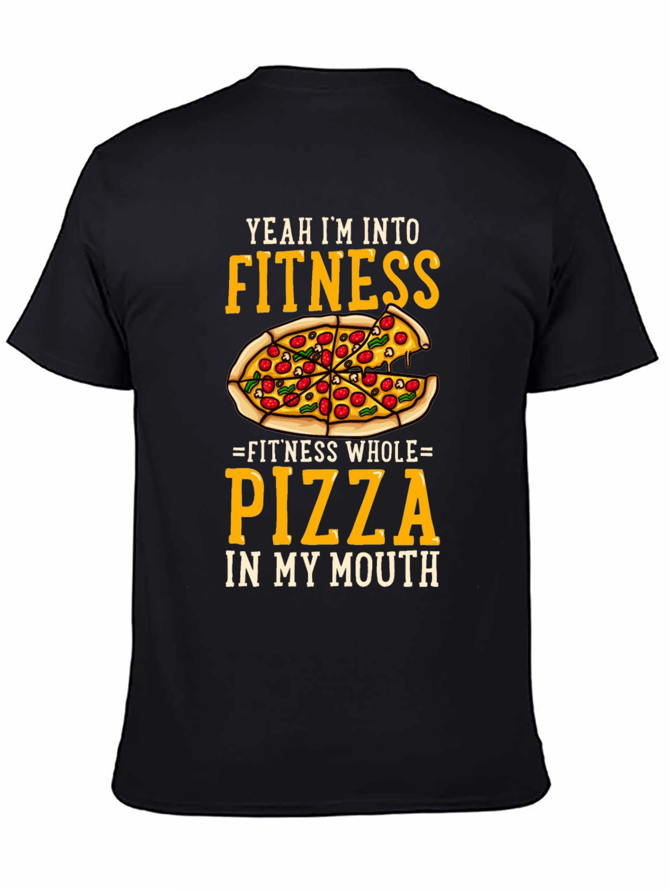 Funny Pizza Fitness T-Shirt