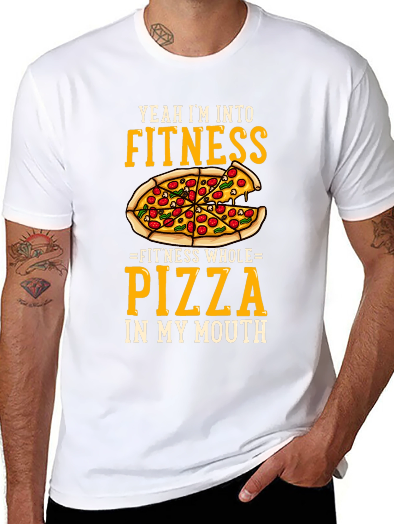 Funny Pizza Fitness T-Shirt
