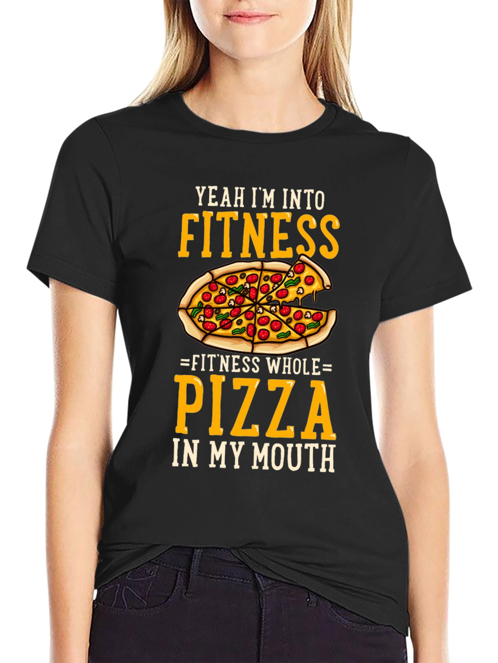 Funny Pizza Fitness T-Shirt