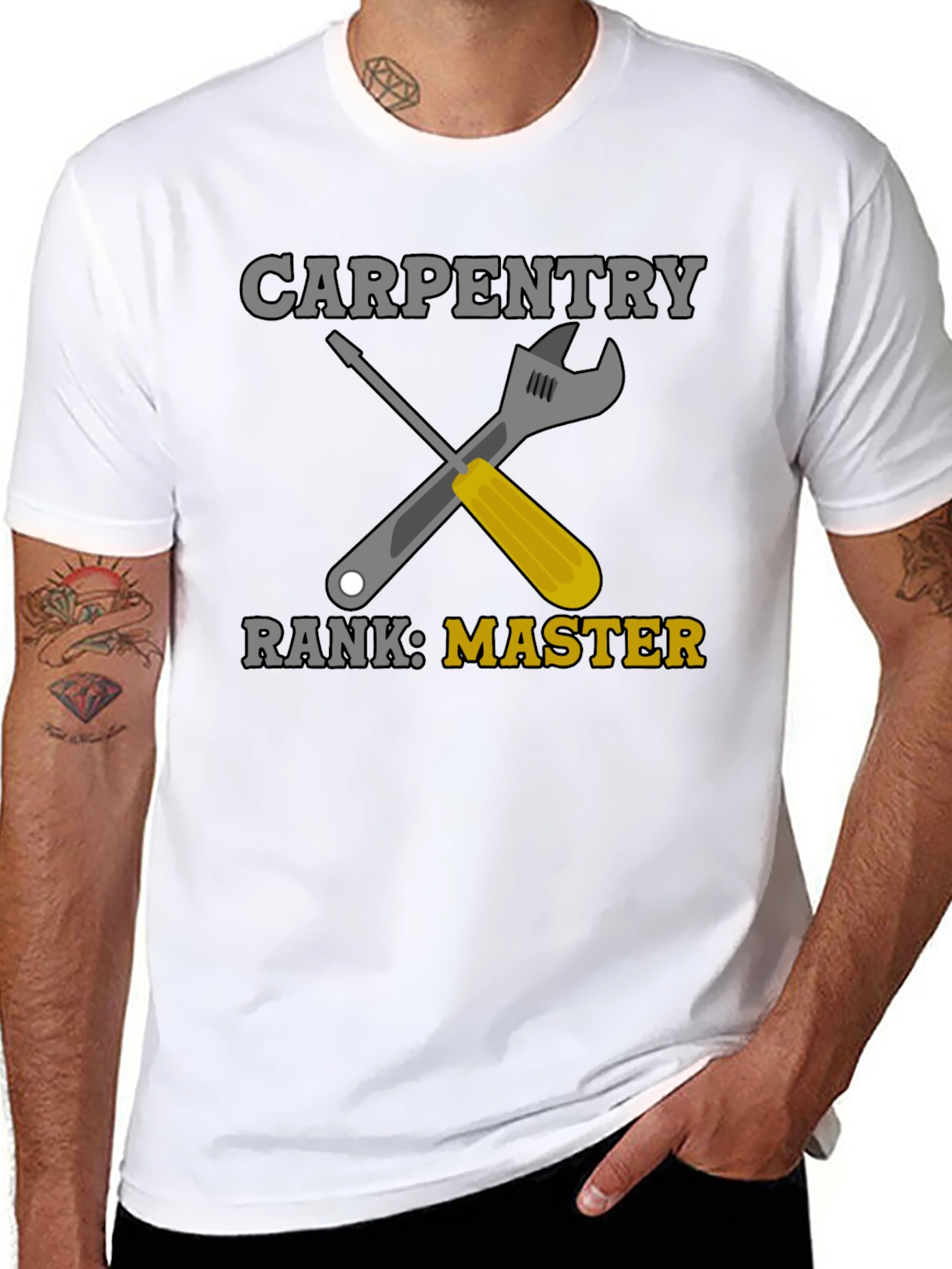 Carpentry Master T-Shirt - Wrench & Screwdriver Design