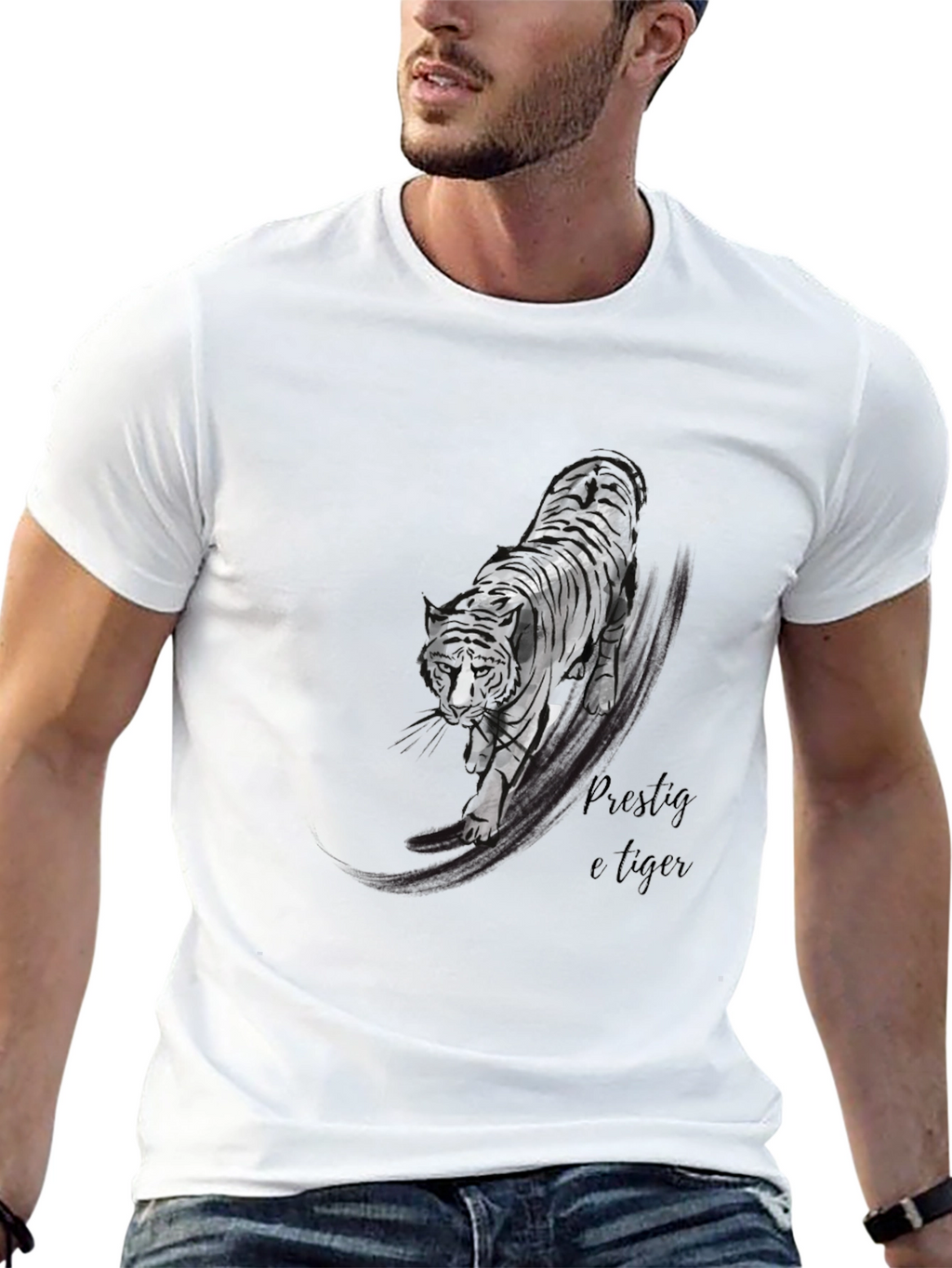 Black Tiger Graphic T-Shirt