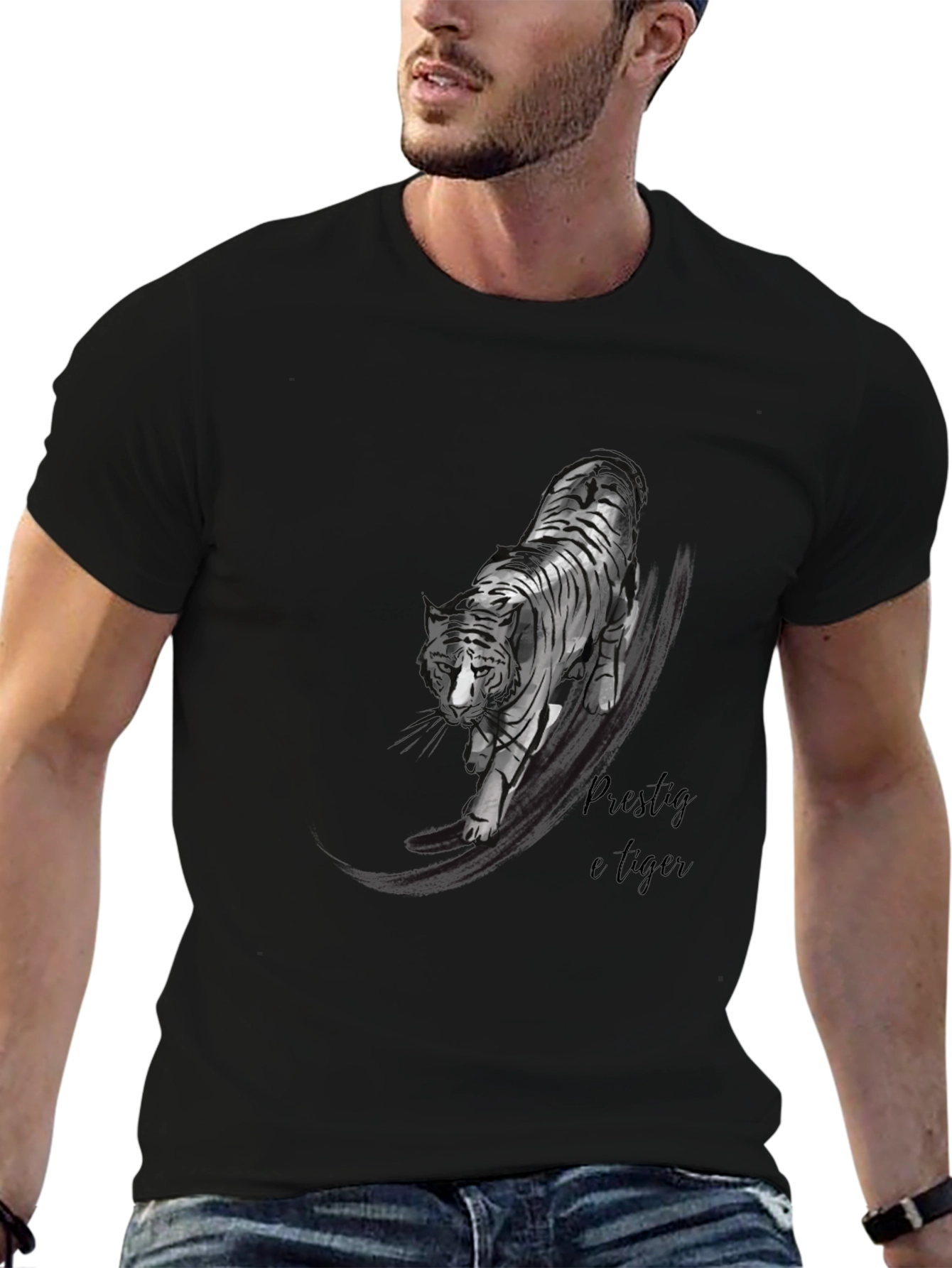 Black Tiger Graphic T-Shirt