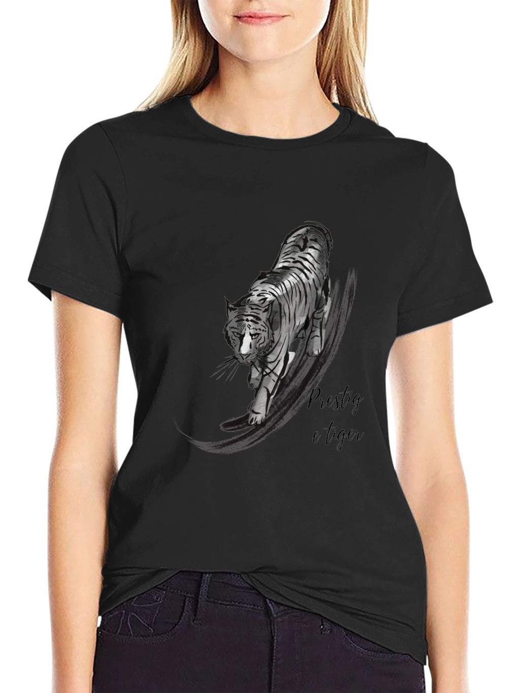 Black Tiger Graphic T-Shirt