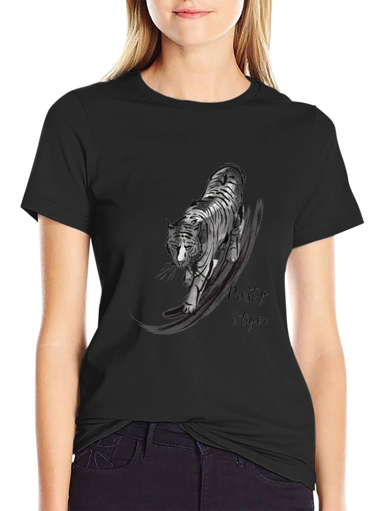 Black Tiger Graphic T-Shirt
