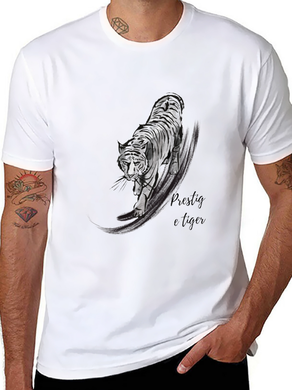 Black Tiger Graphic T-Shirt