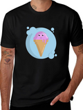 Cute Ice Cream Cone Graphic T-Shirt