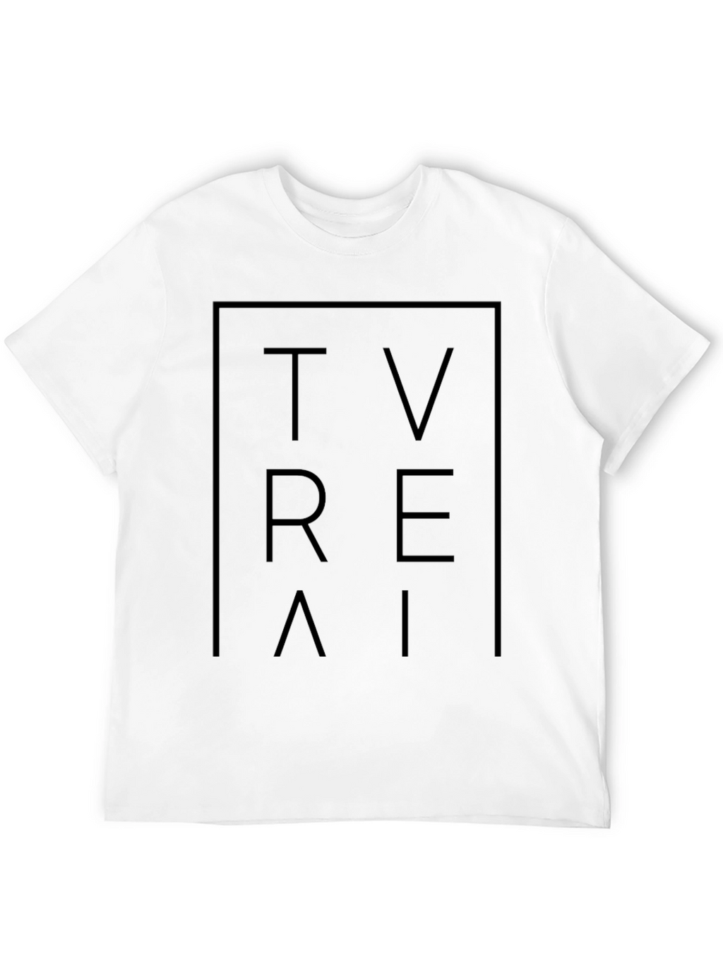 Trendy TVRAI Graphic Tee - Black Cotton Blend