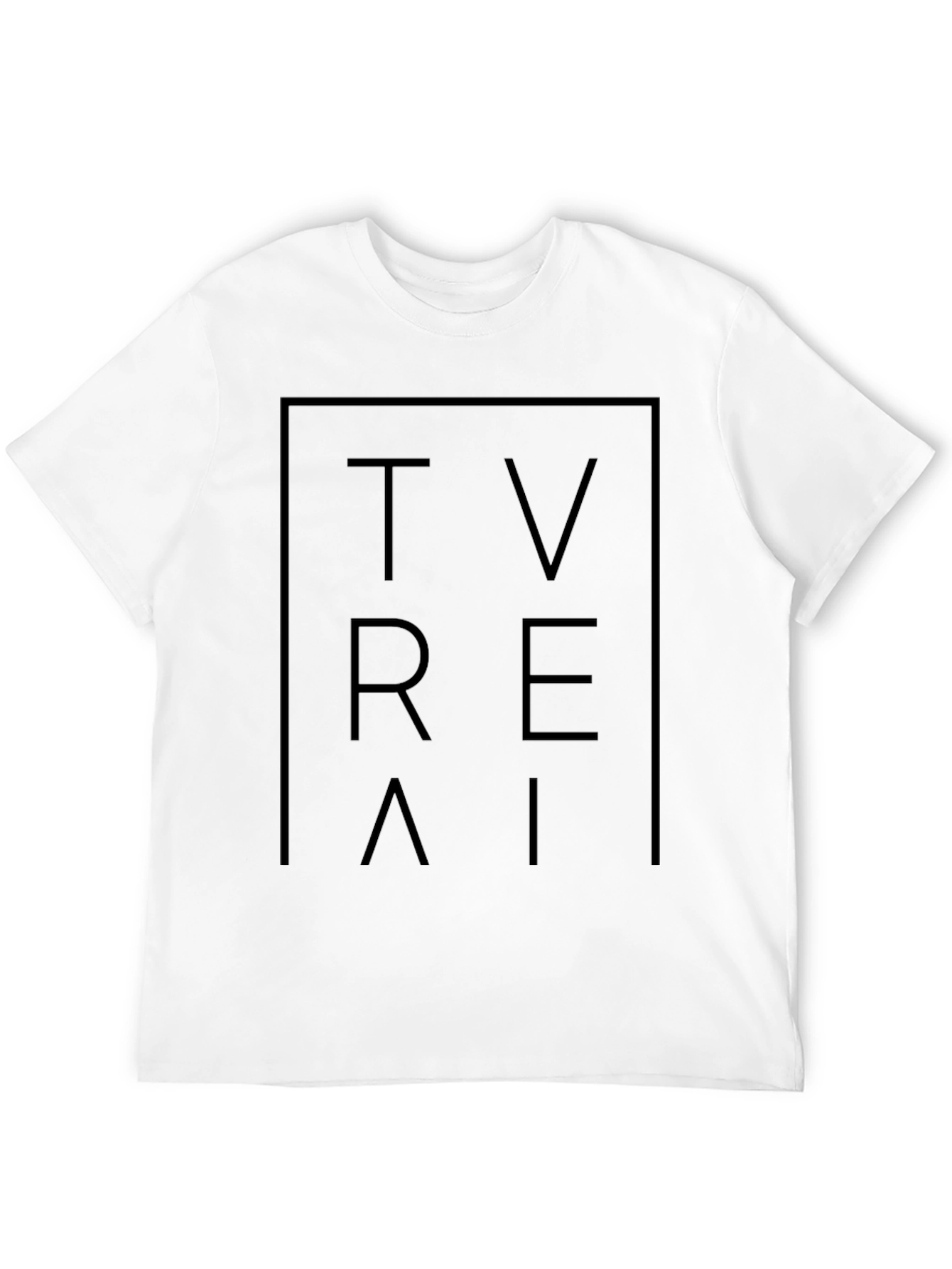 Trendy TVRAI Graphic Tee - Black Cotton Blend