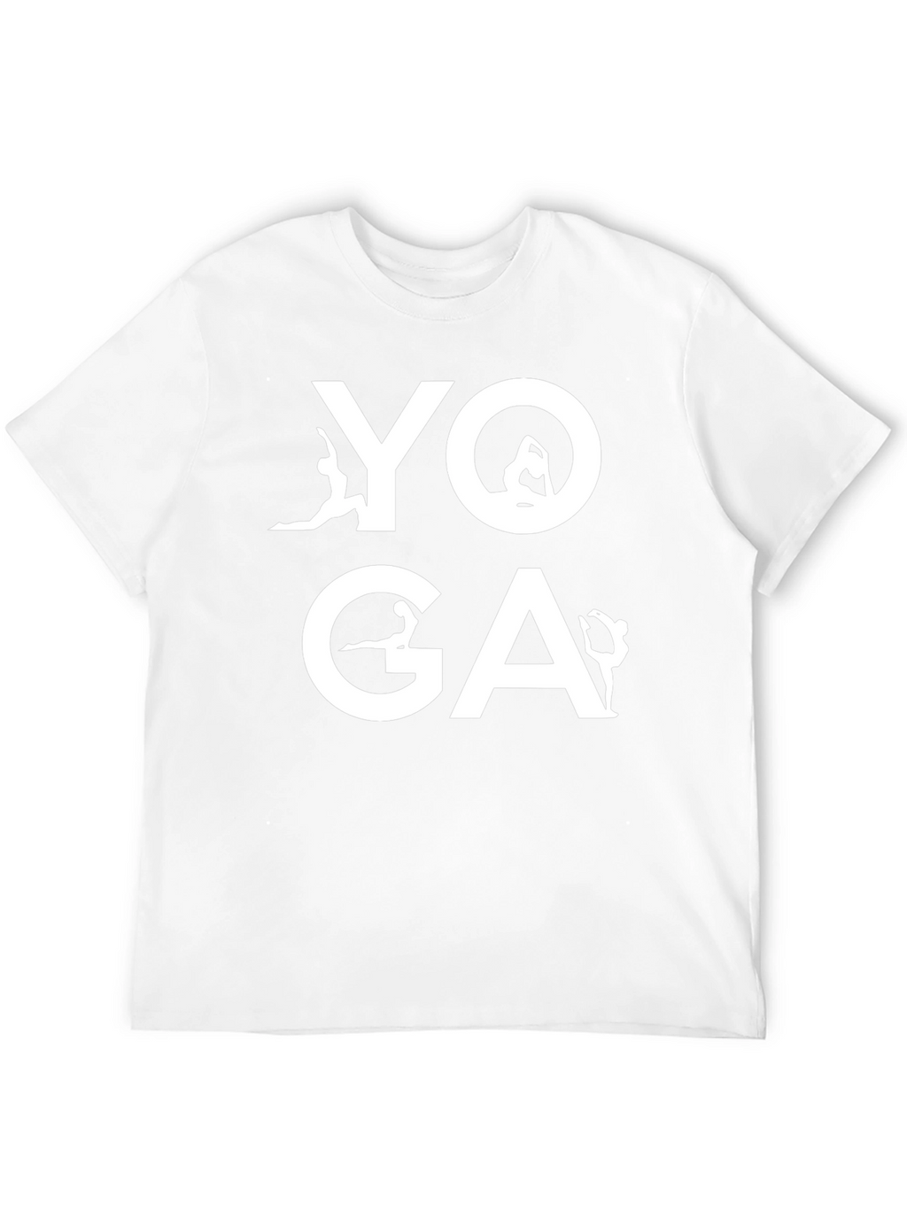Yoga Pose Graphic Tee - Black Cotton Comfort