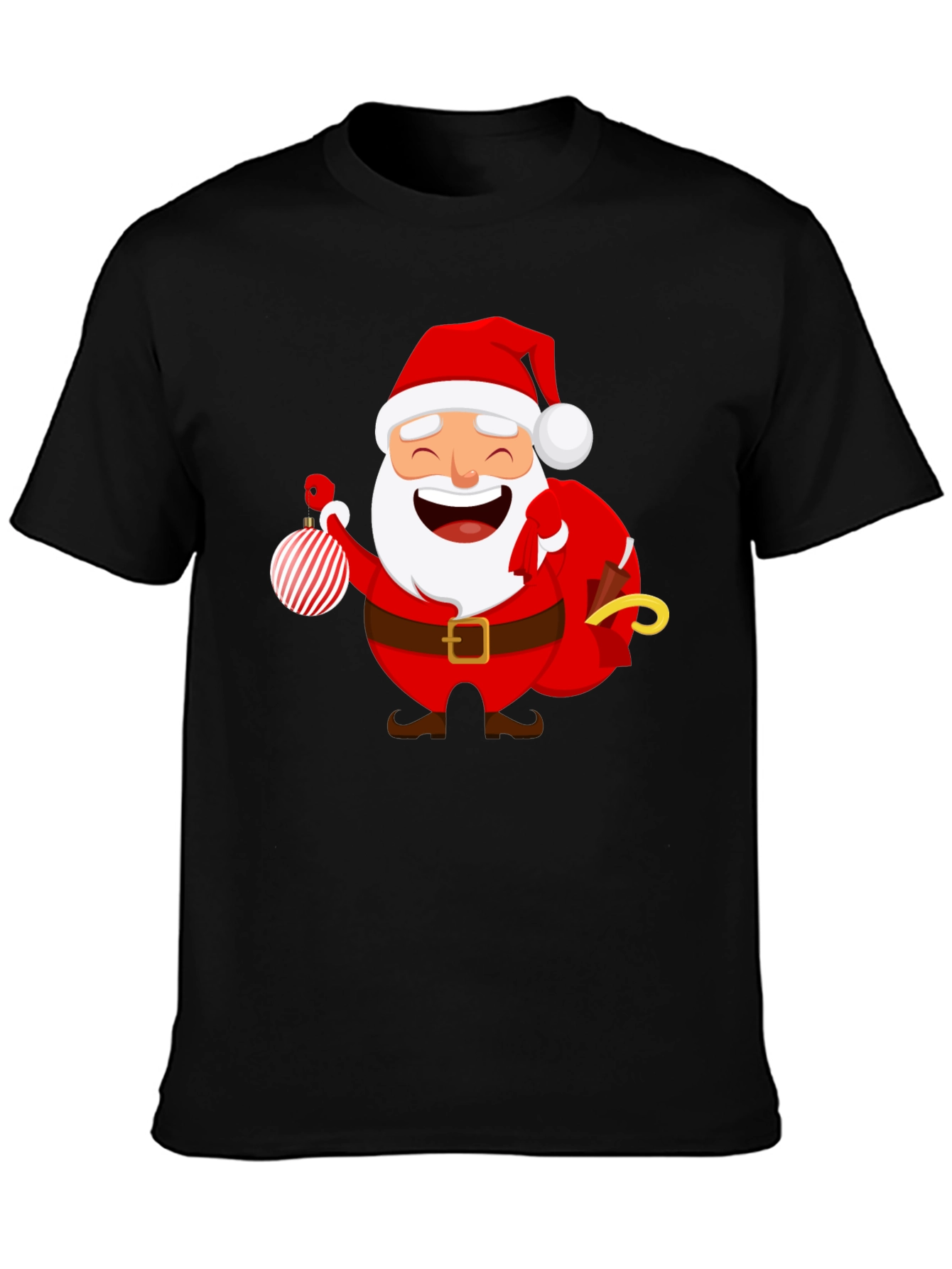 Festive Santa Graphic T-Shirt