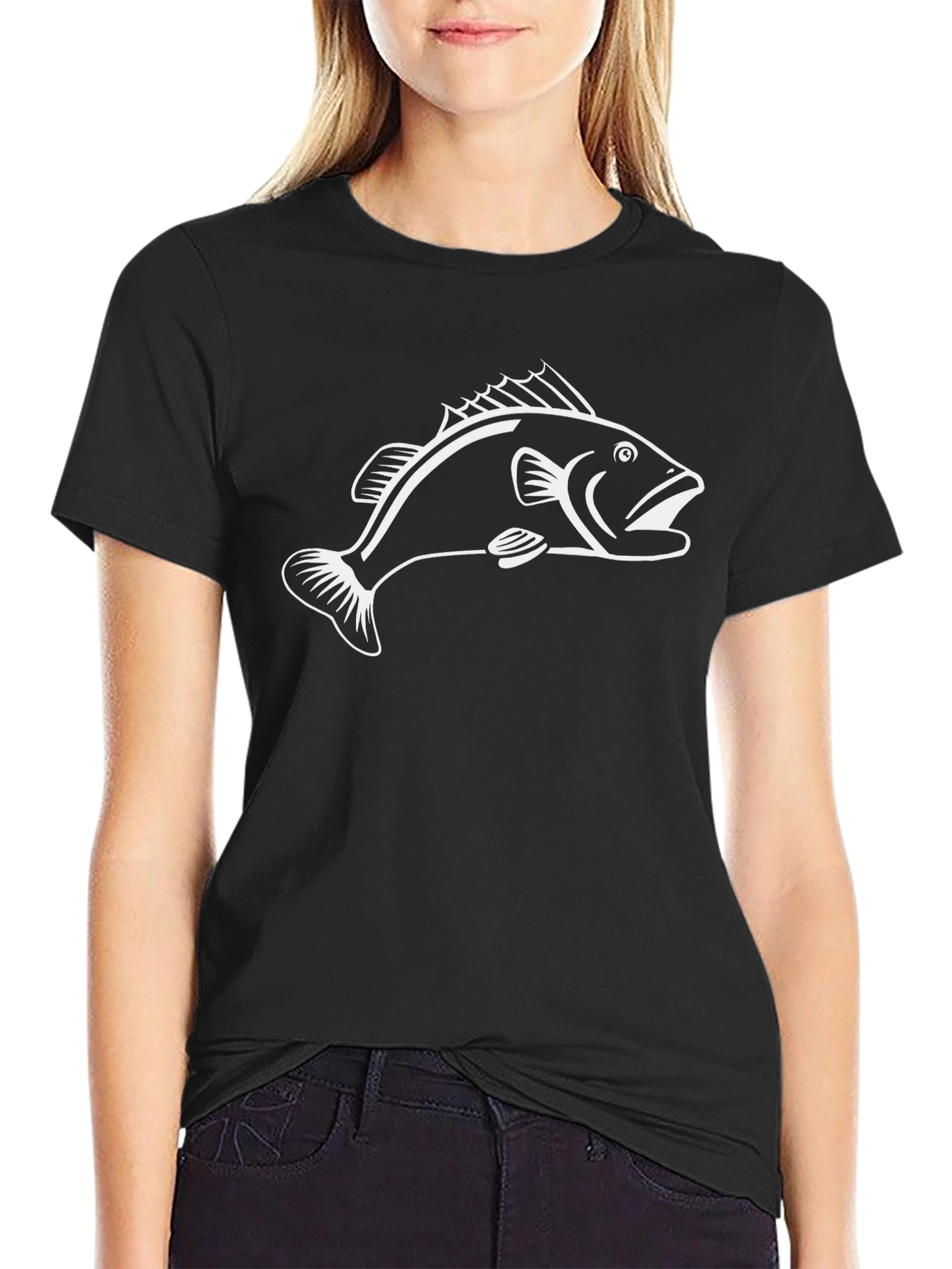 Black Fish Graphic Tee - Stylish Mens Shirt