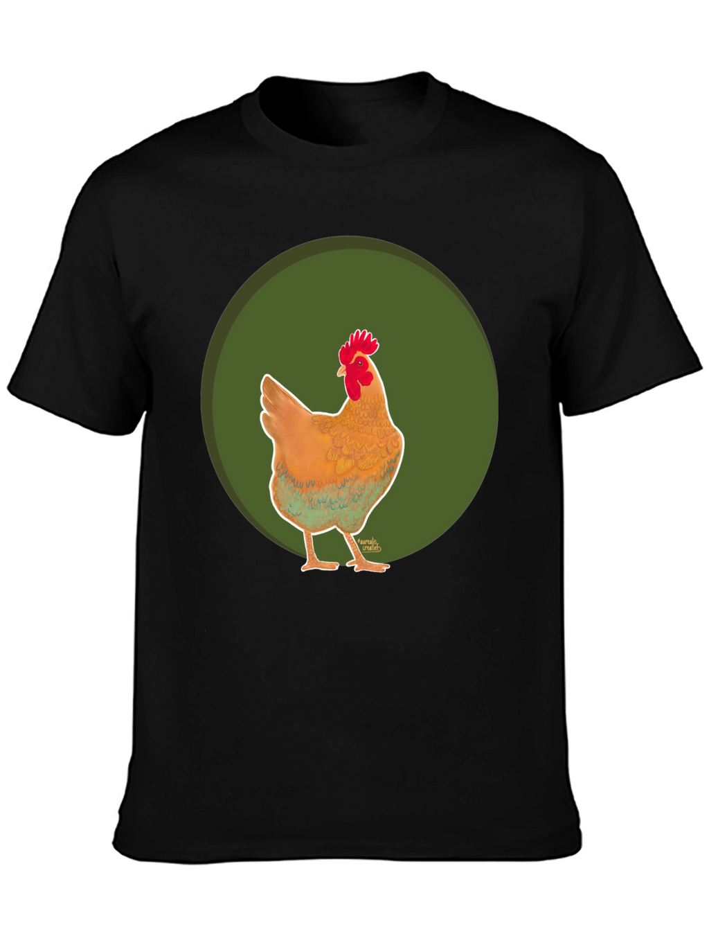Chicken Graphic Tee - Casual Black T-Shirt