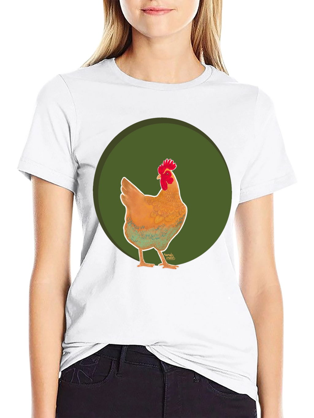 Chicken Graphic Tee - Casual Black T-Shirt
