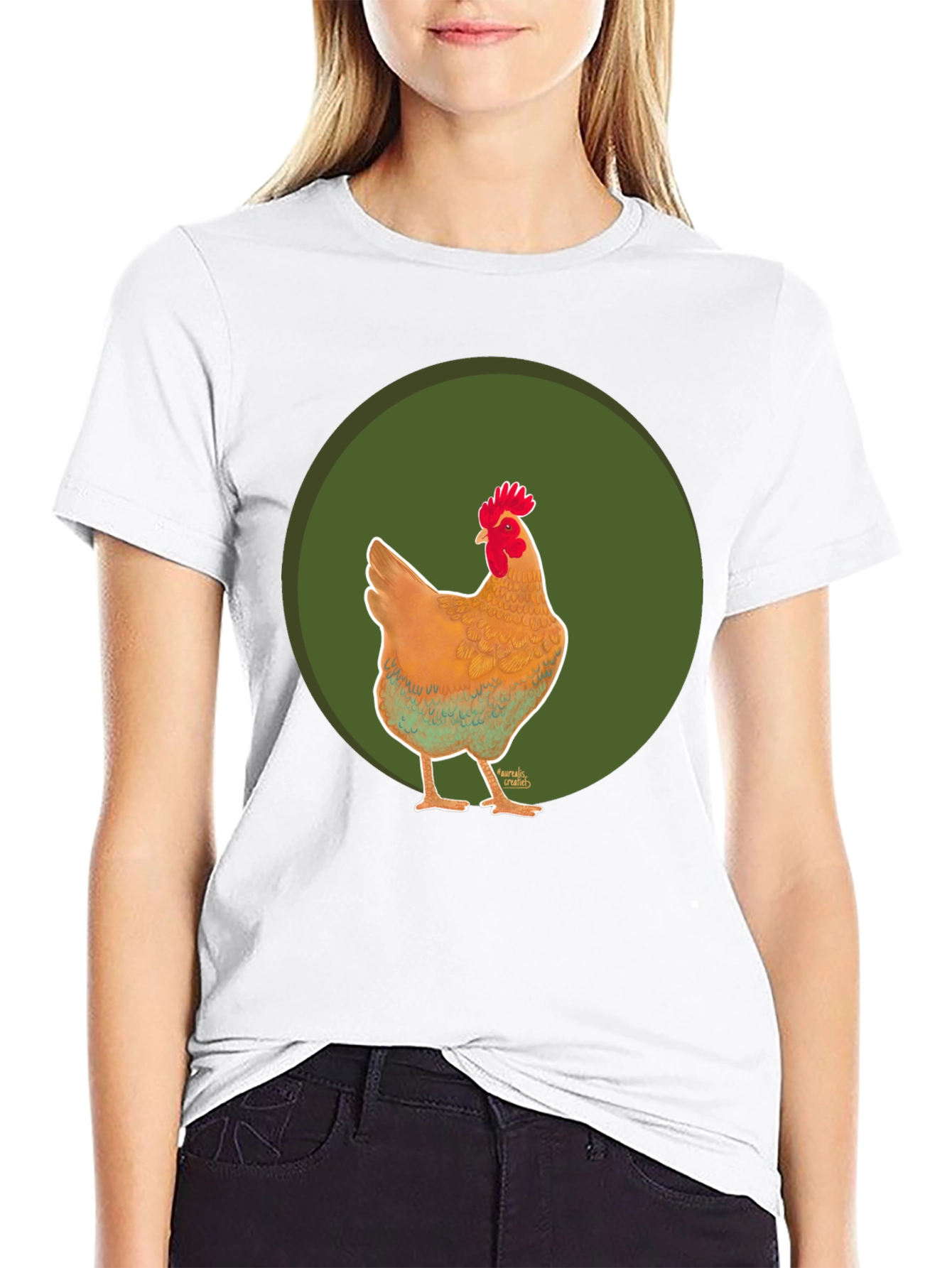 Chicken Graphic Tee - Casual Black T-Shirt