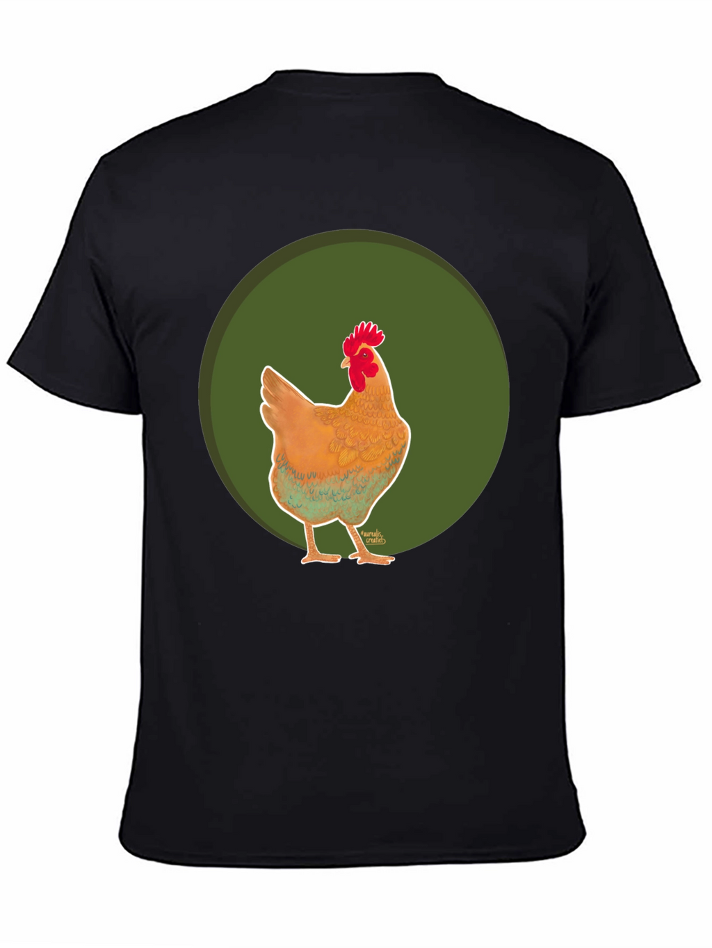 Chicken Graphic Tee - Casual Black T-Shirt