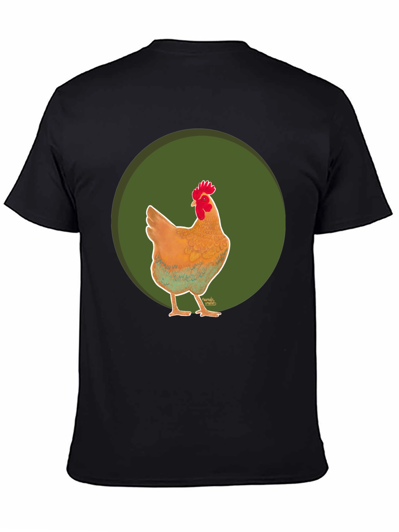 Chicken Graphic Tee - Casual Black T-Shirt