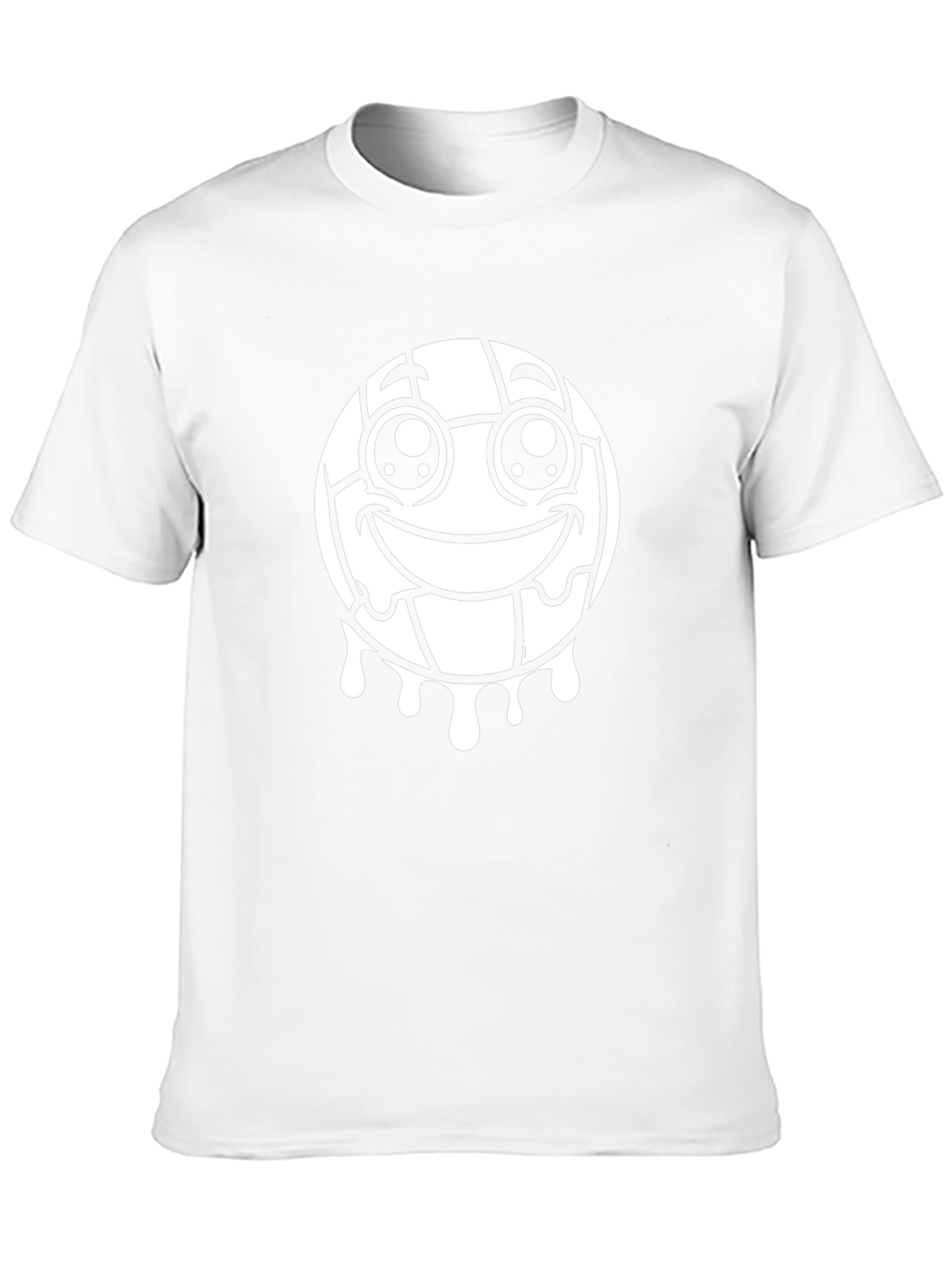 Funny Volleyball Smiley Face Black T-Shirt