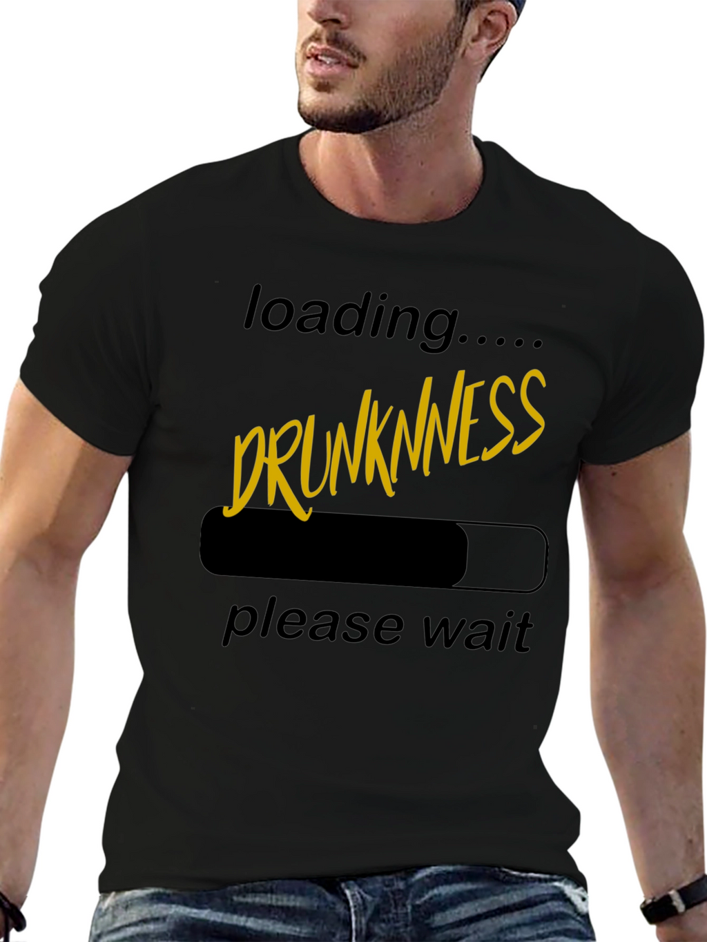 Drunkness Loading T-Shirt - Novelty Graphic Tee