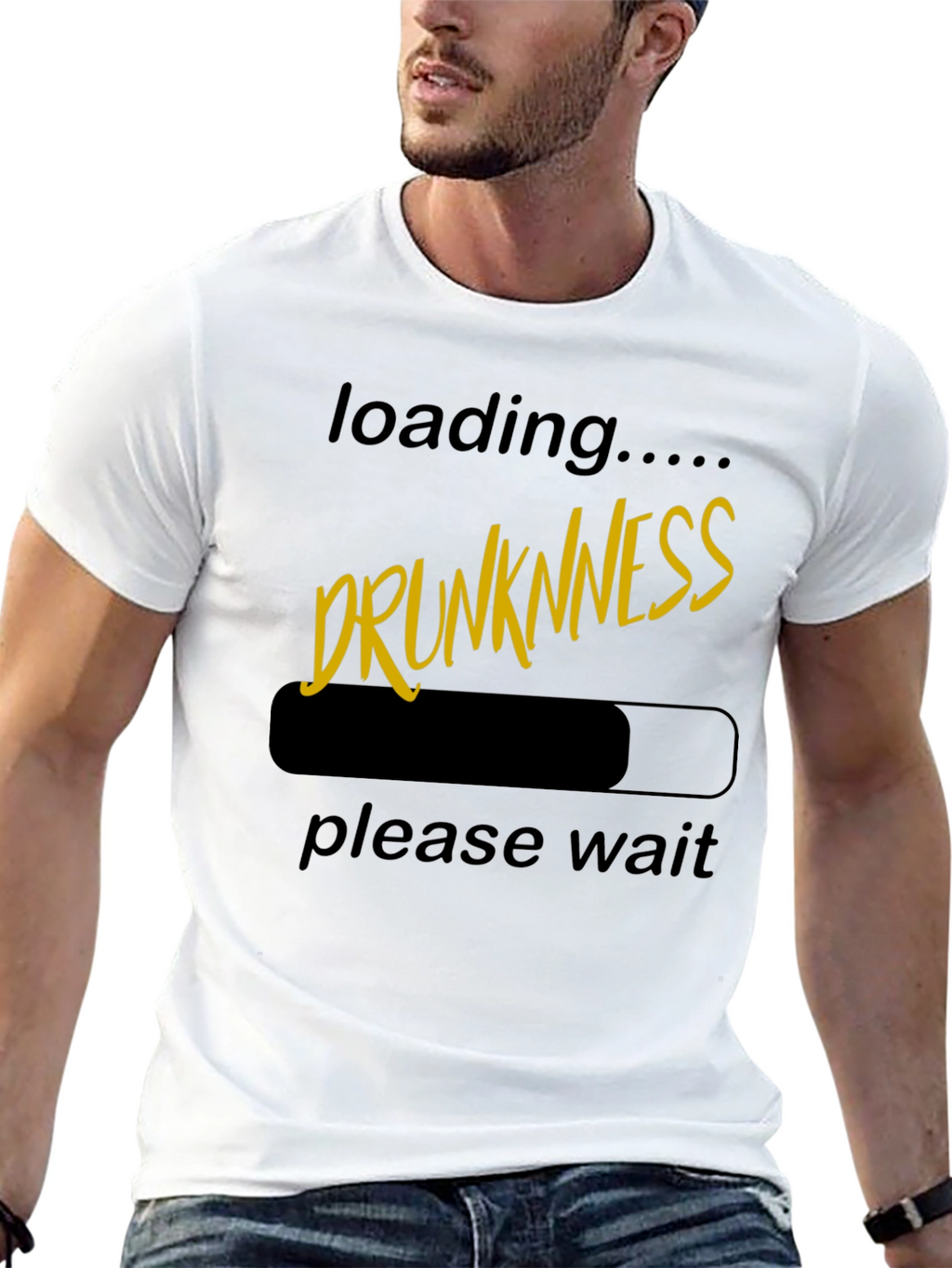 Drunkness Loading T-Shirt - Novelty Graphic Tee