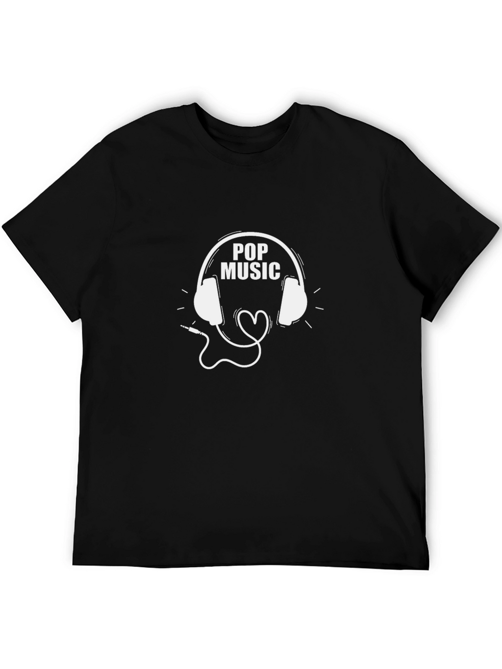 Pop Music Headphone Graphic T-Shirt