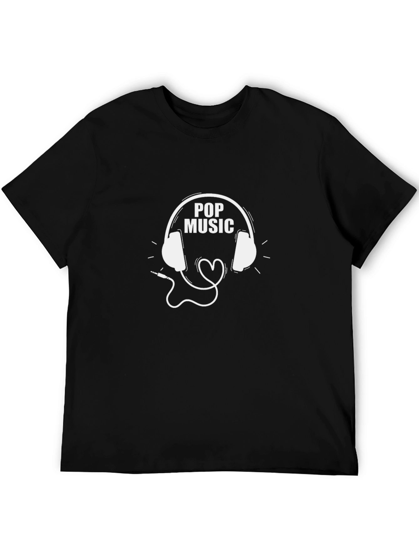 Pop Music Headphone Graphic T-Shirt