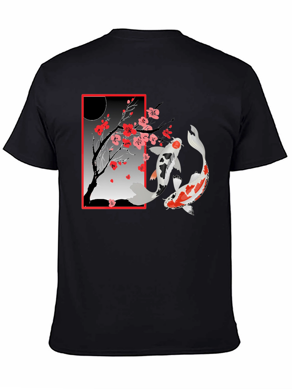 Koi Fish Cherry Blossom T-Shirt
