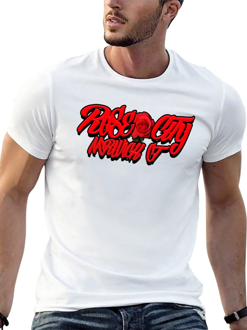 Rose City Graphic Black T-Shirt