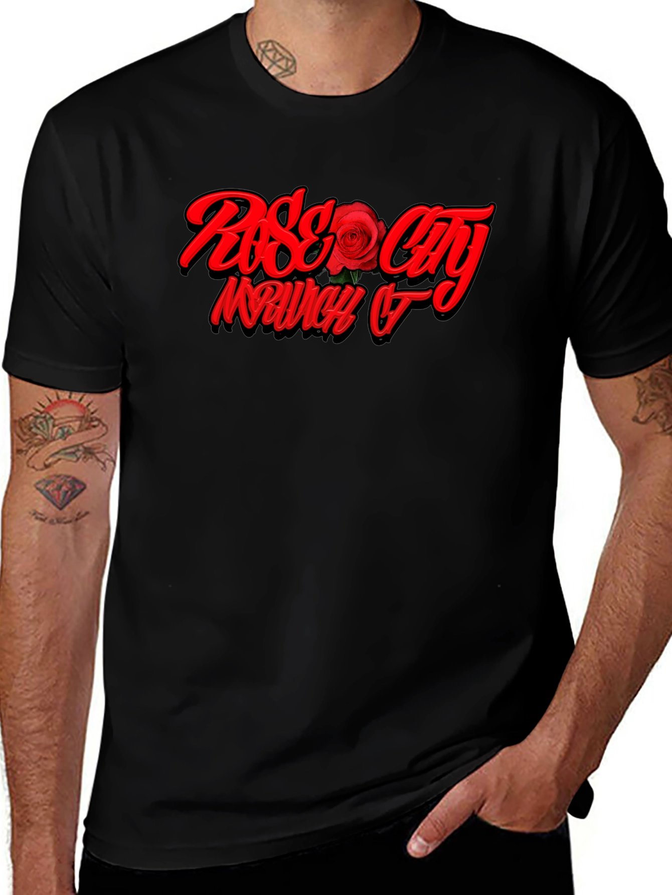 Rose City Graphic Black T-Shirt