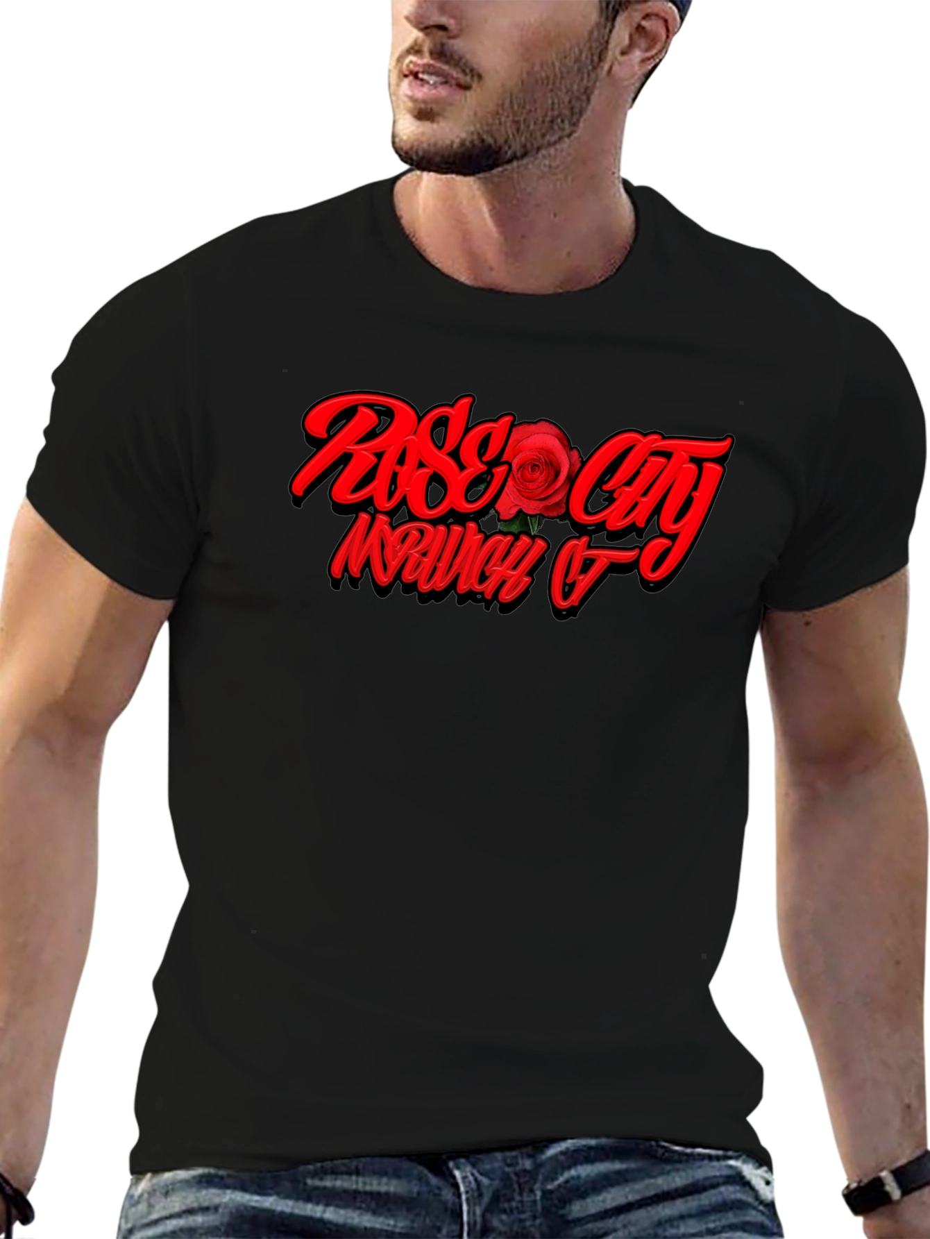 Rose City Graphic Black T-Shirt