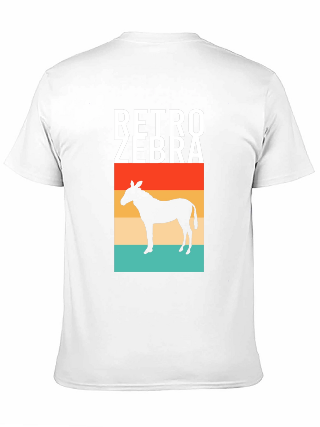Retro Zebra Silhouette Graphic Tee - Mens Black T-Shirt
