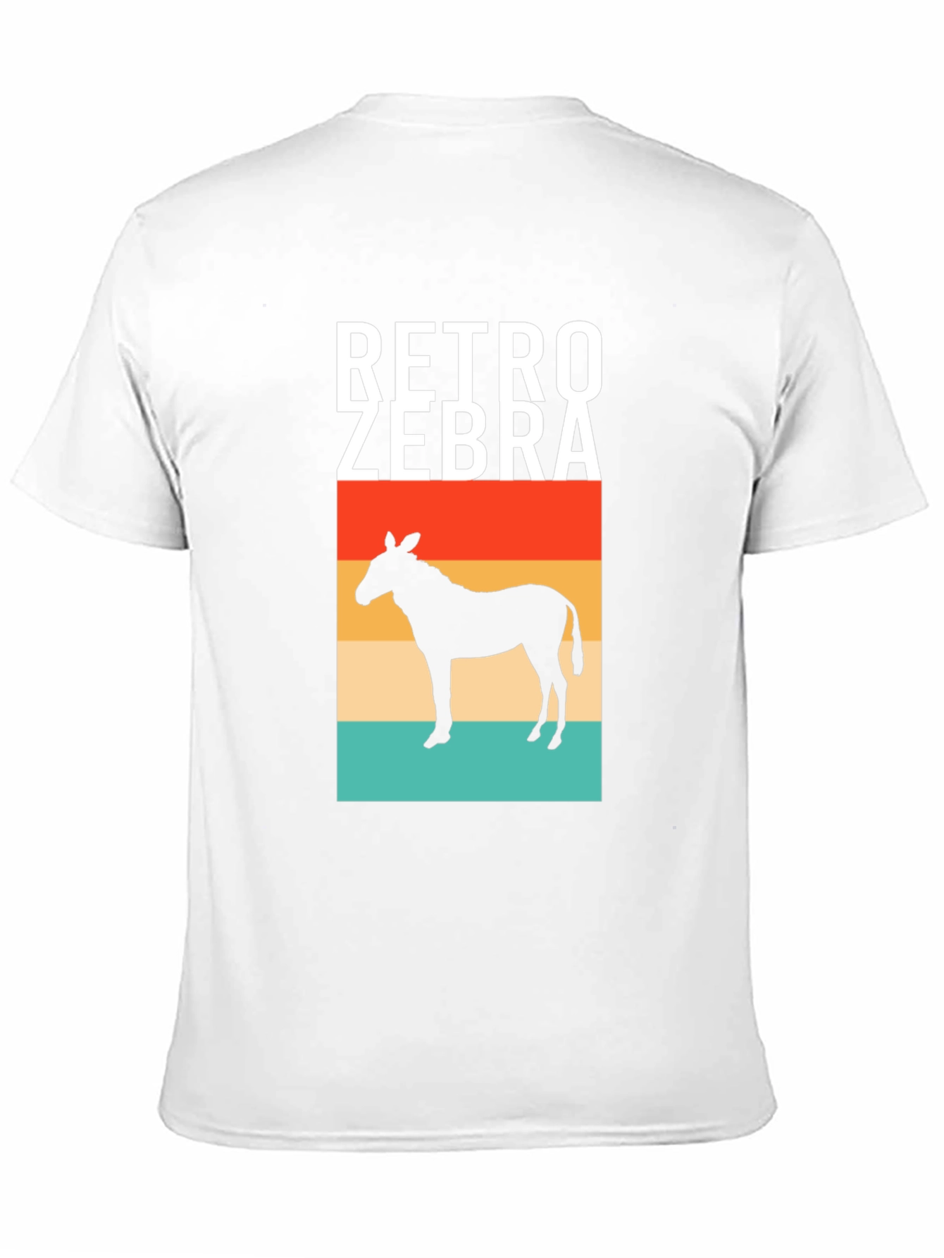 Retro Zebra Silhouette Graphic Tee - Mens Black T-Shirt