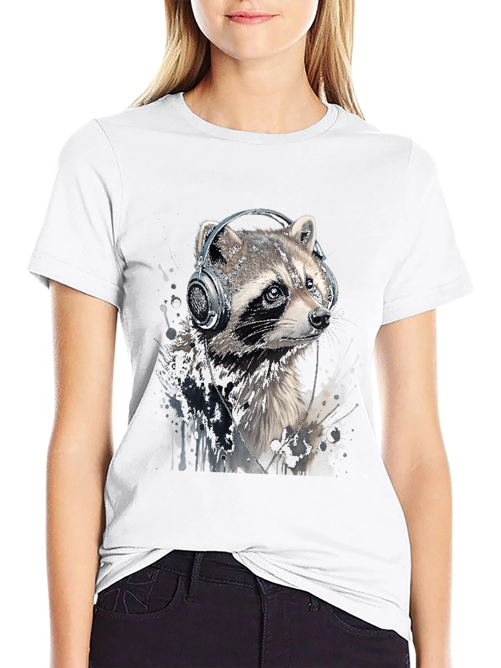 Raccoon DJ Graphic Tee