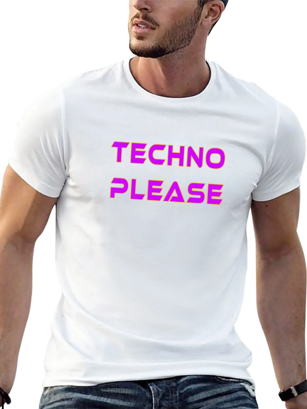 Techno Please Graphic T-Shirt - Music Rave Party Tee