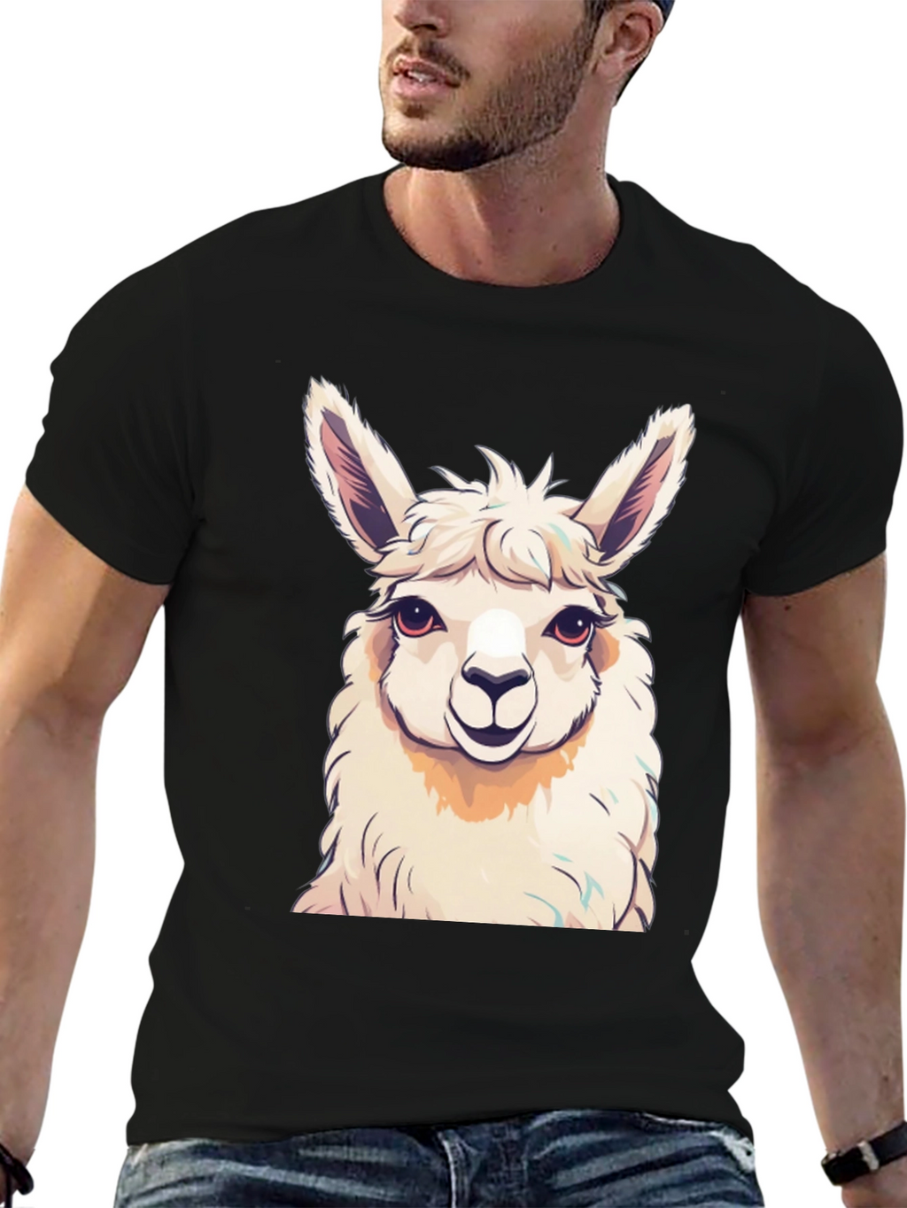 Llama Graphic T-Shirt - Trendy Animal Tee