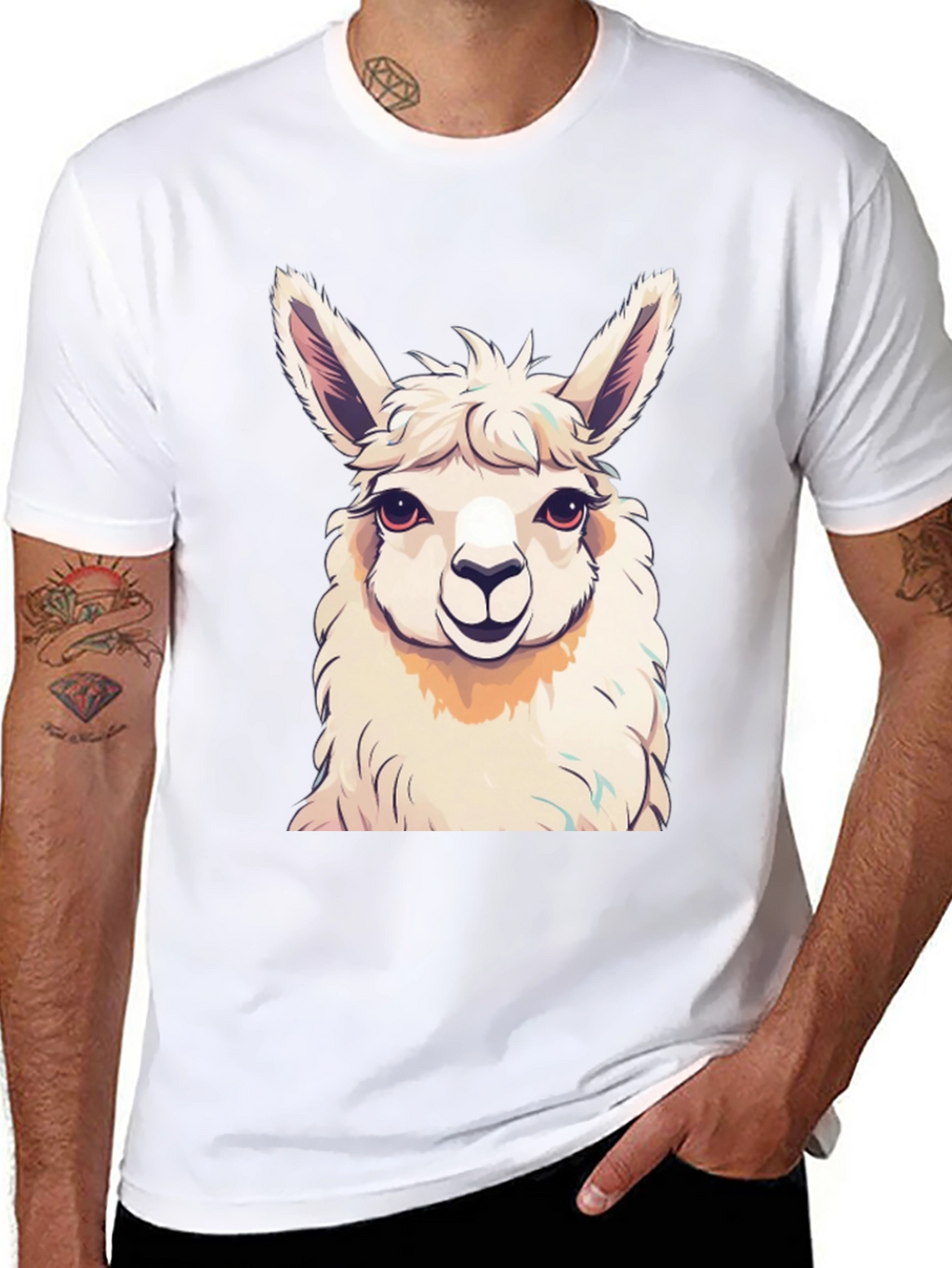 Llama Graphic T-Shirt - Trendy Animal Tee