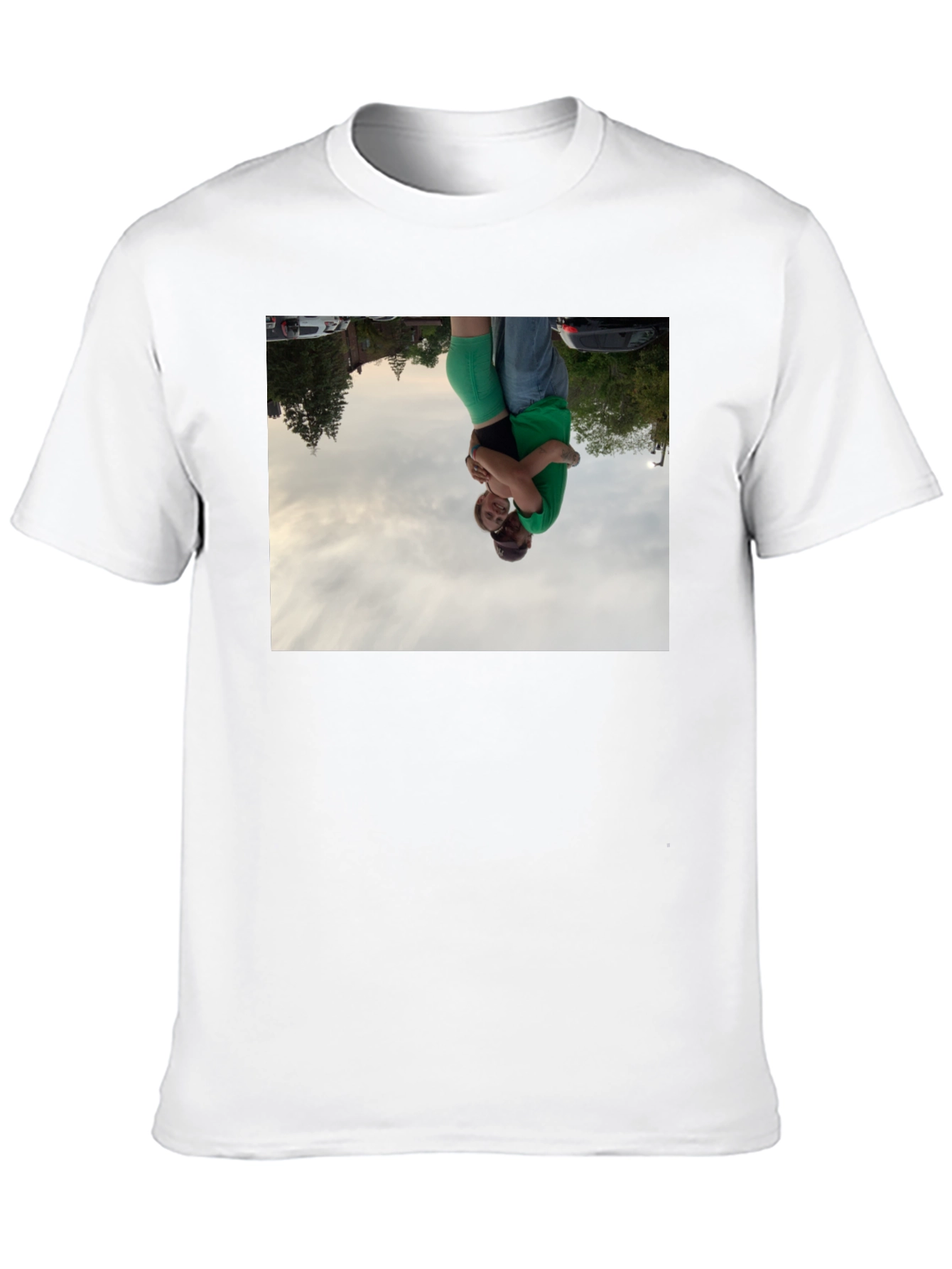 Novelty Black T-Shirt with Photo Print