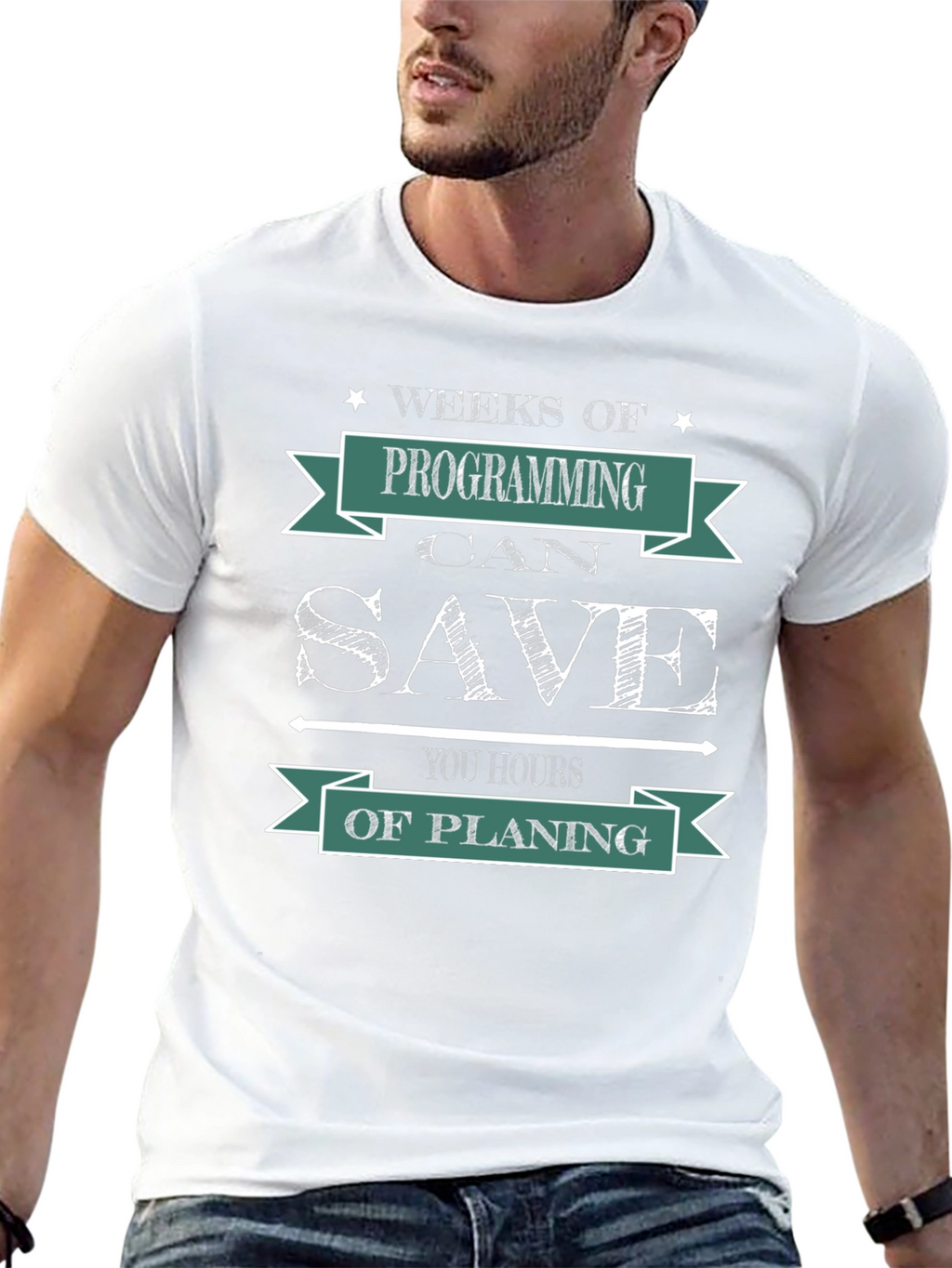 Weeks of Programming Save You Hours Funny Coder T-Shirt
