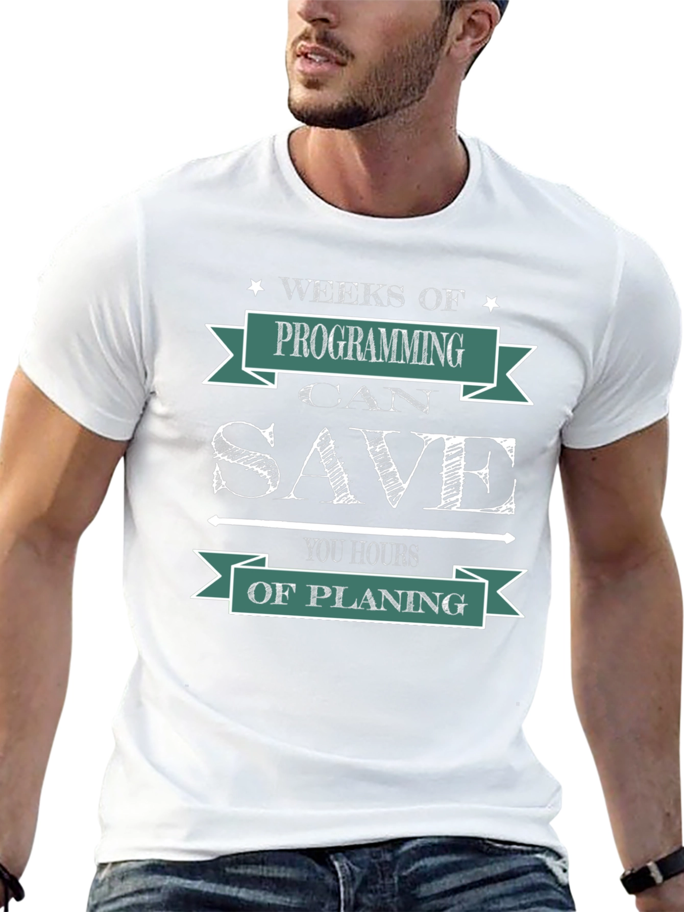 Weeks of Programming Save You Hours Funny Coder T-Shirt