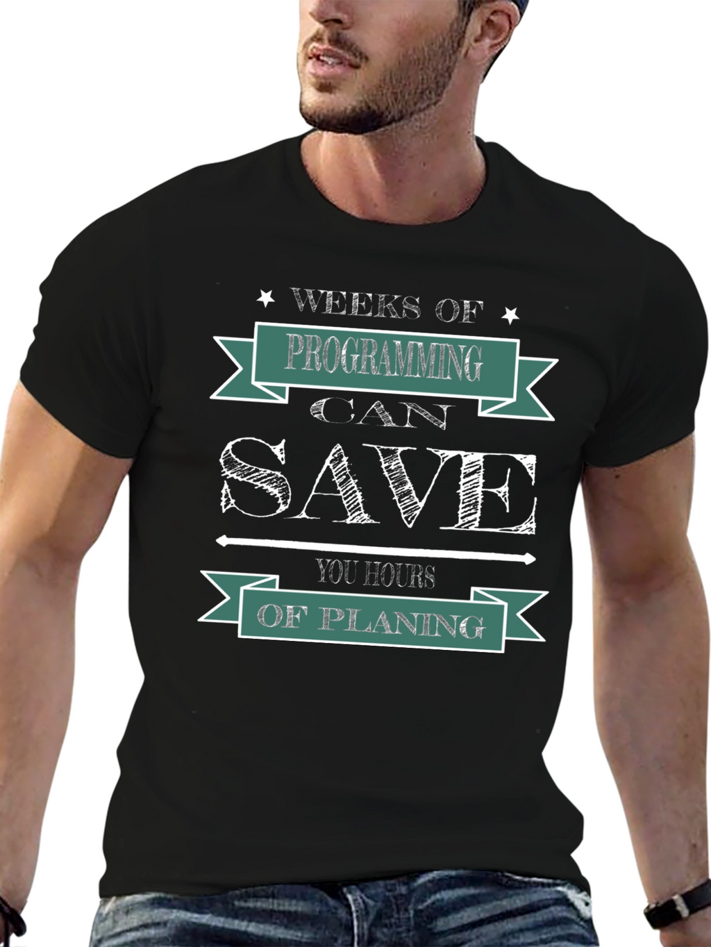 Weeks of Programming Save You Hours Funny Coder T-Shirt