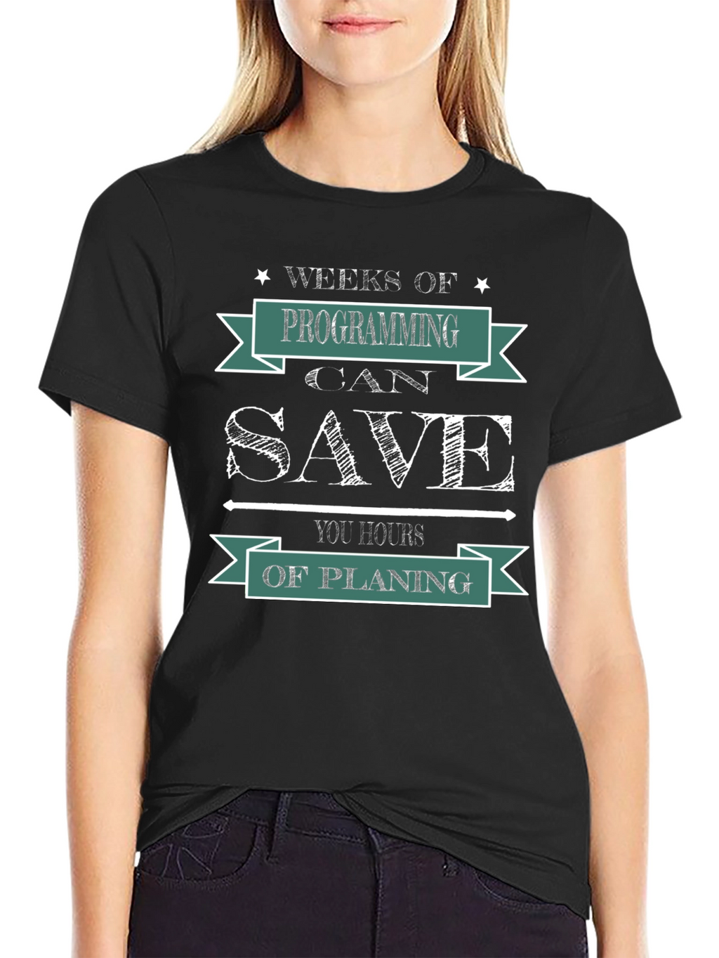 Weeks of Programming Save You Hours Funny Coder T-Shirt