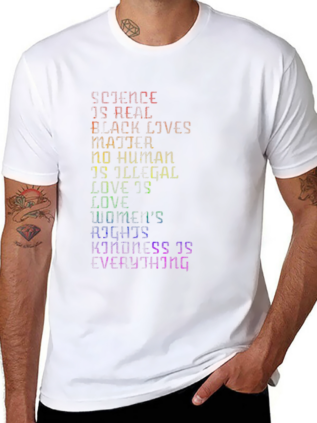 Equality & Kindness Graphic T-Shirt - Black
