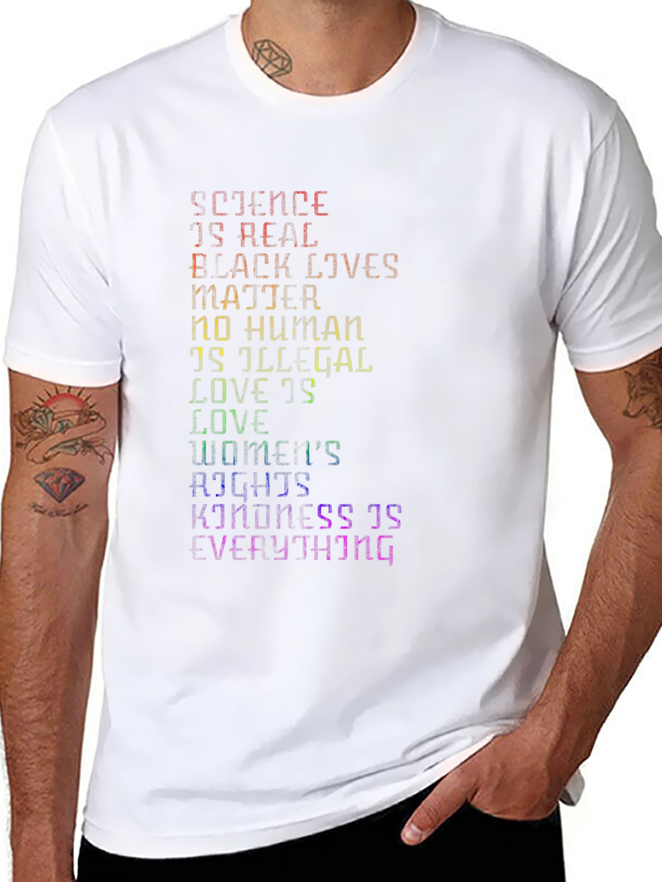 Equality & Kindness Graphic T-Shirt - Black