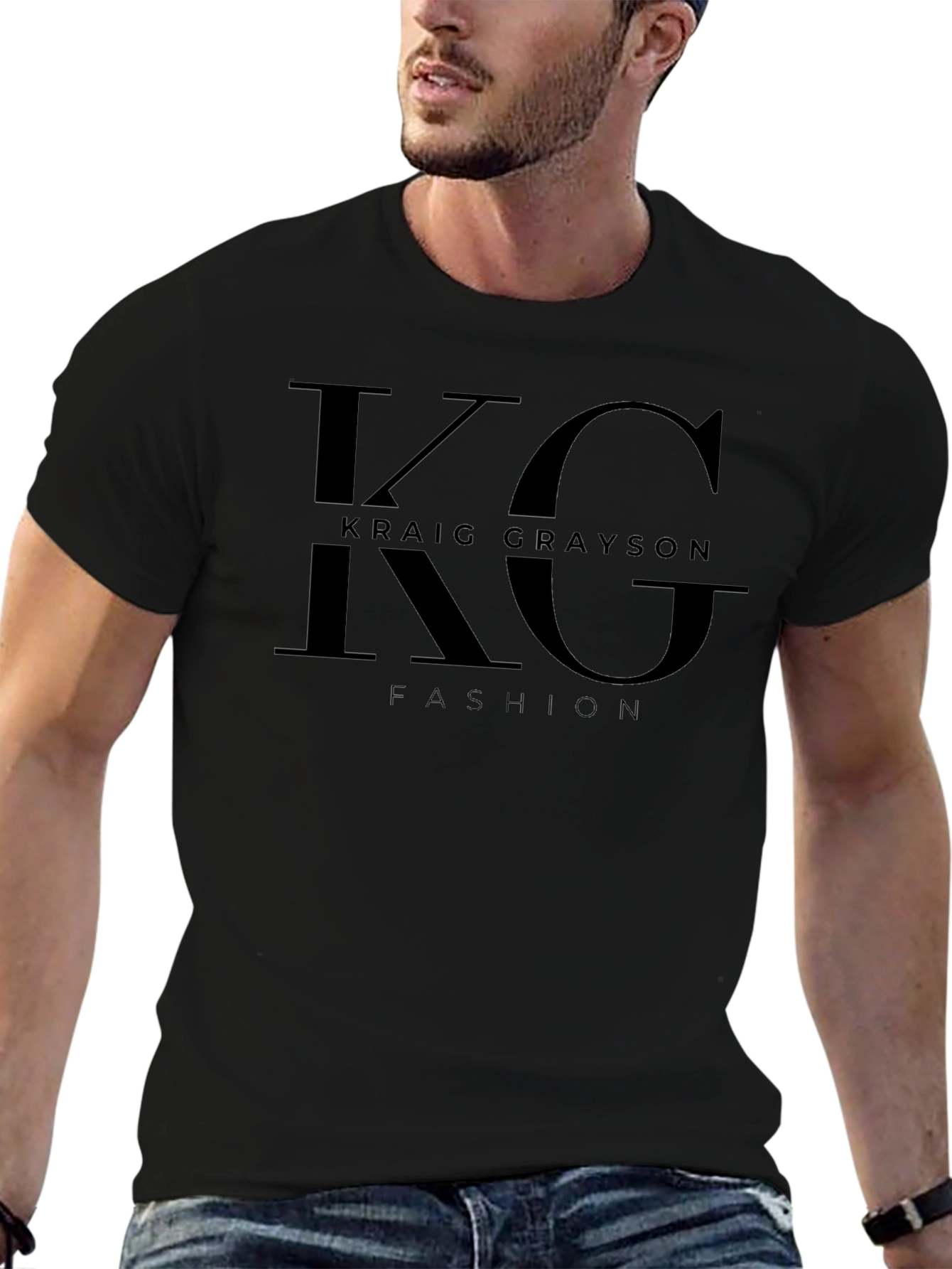 Kraic Grayson Fashion Black Tee
