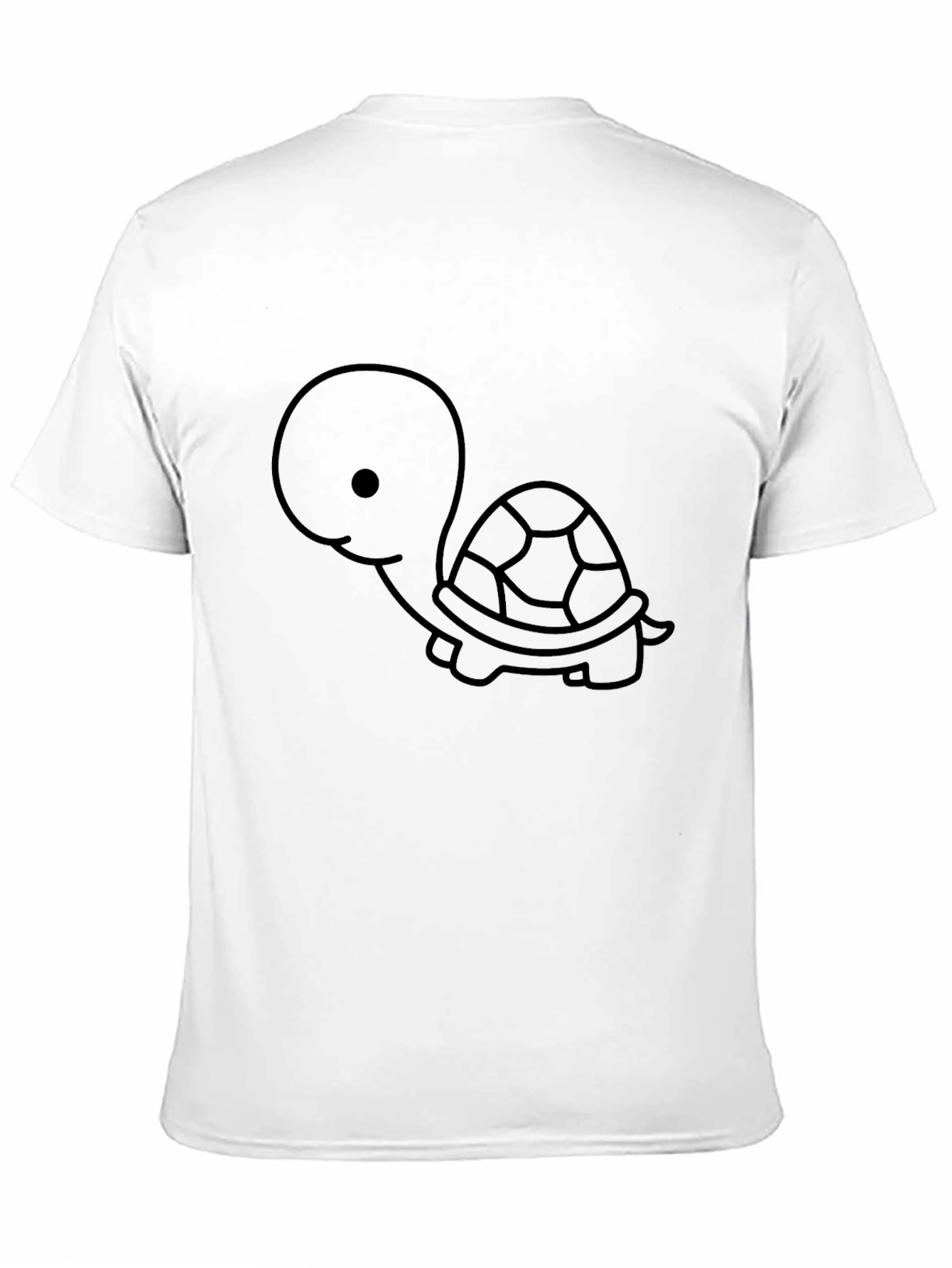 Cute Turtle Graphic Tee - Black Cotton Shirt