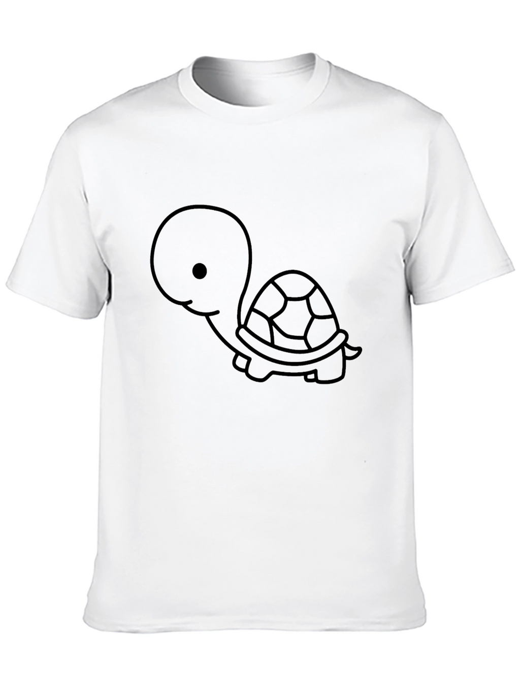 Cute Turtle Graphic Tee - Black Cotton Shirt