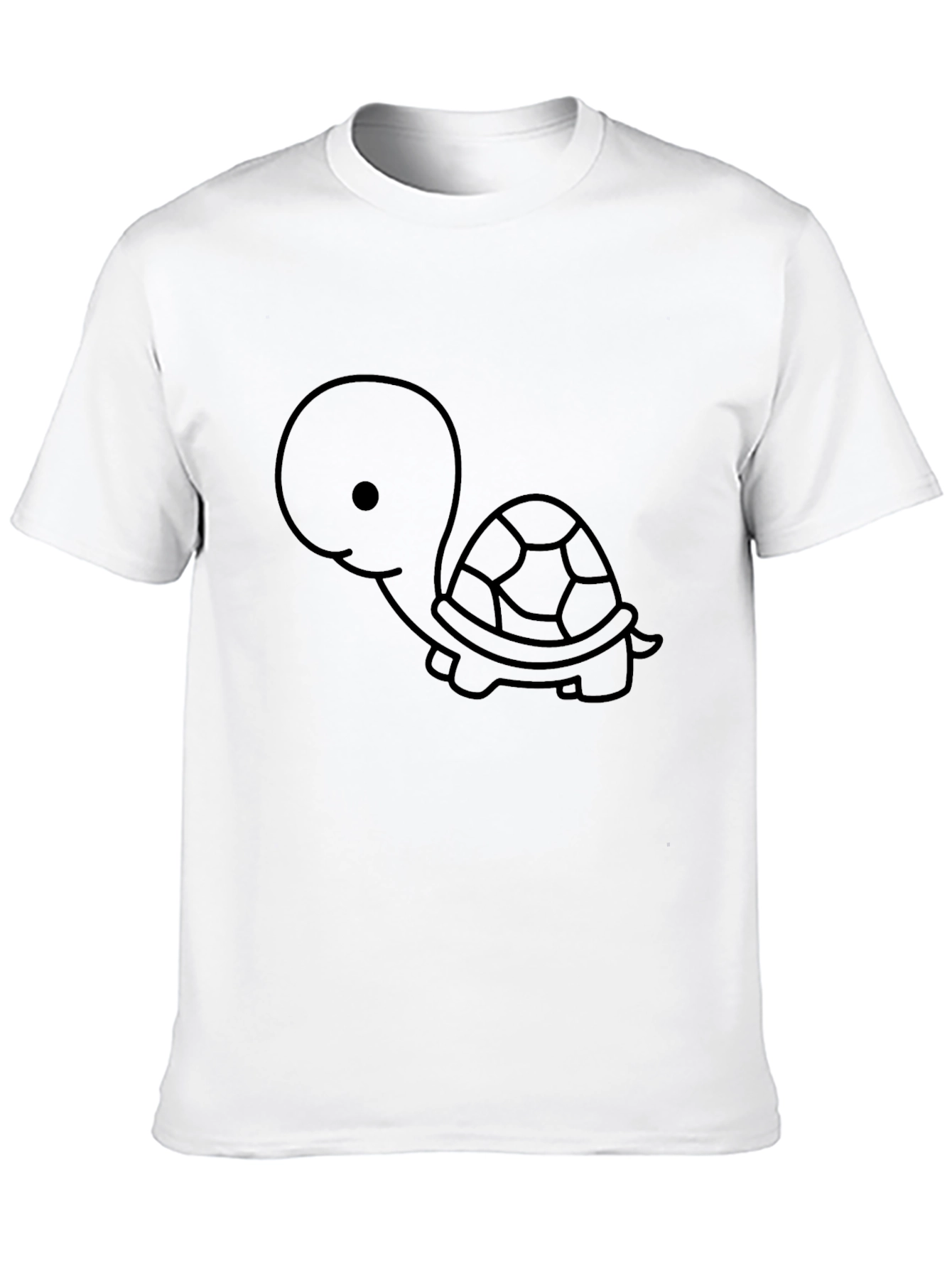 Cute Turtle Graphic Tee - Black Cotton Shirt