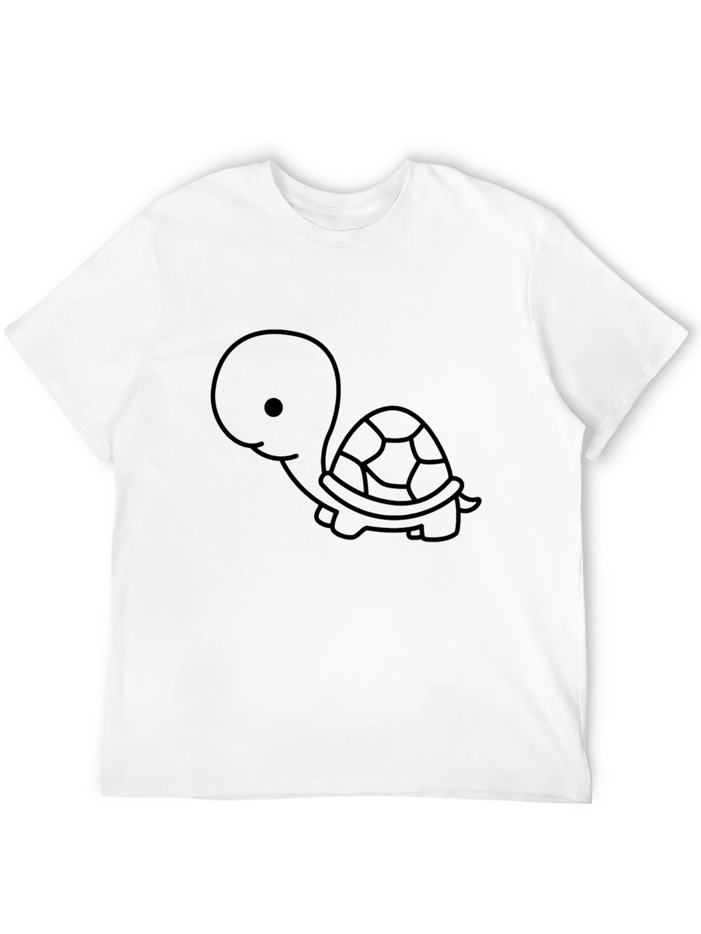 Cute Turtle Graphic Tee - Black Cotton Shirt