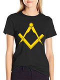 Masonic Compass & Square Graphic T-Shirt